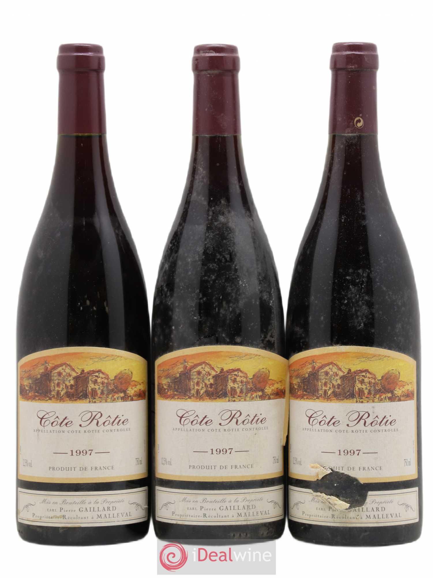 Côte-Rôtie Pierre Gaillard 1997 - Lot de 3 bouteilles - 0