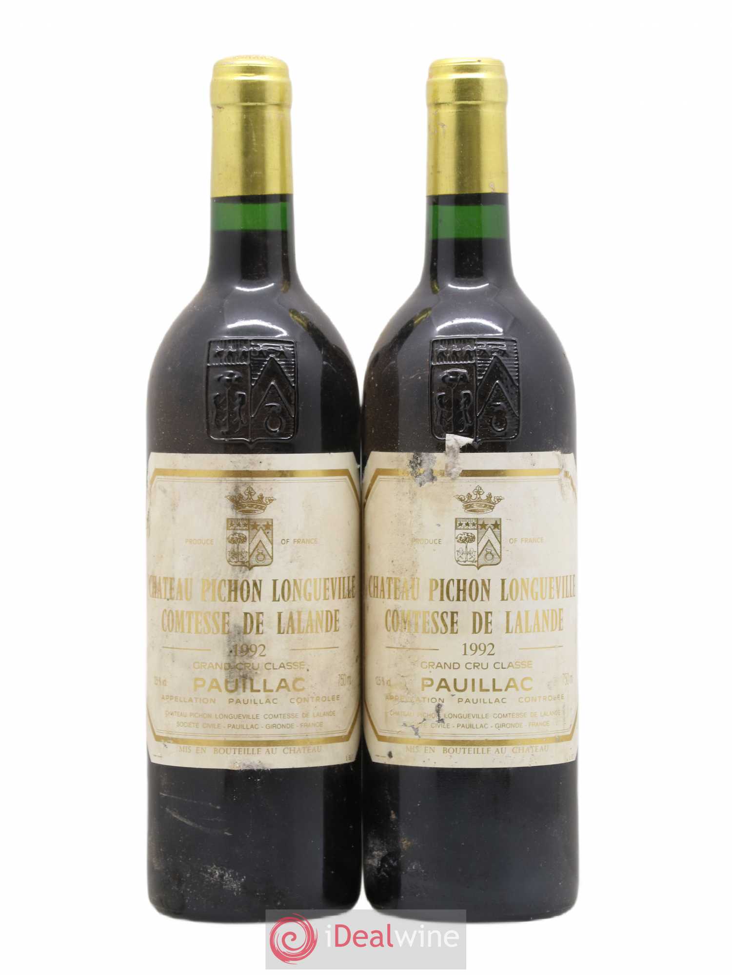 Château Pichon Longueville Comtesse de Lalande 2ème Grand Cru Classé 1992 - Lot de 2 bouteilles - 0