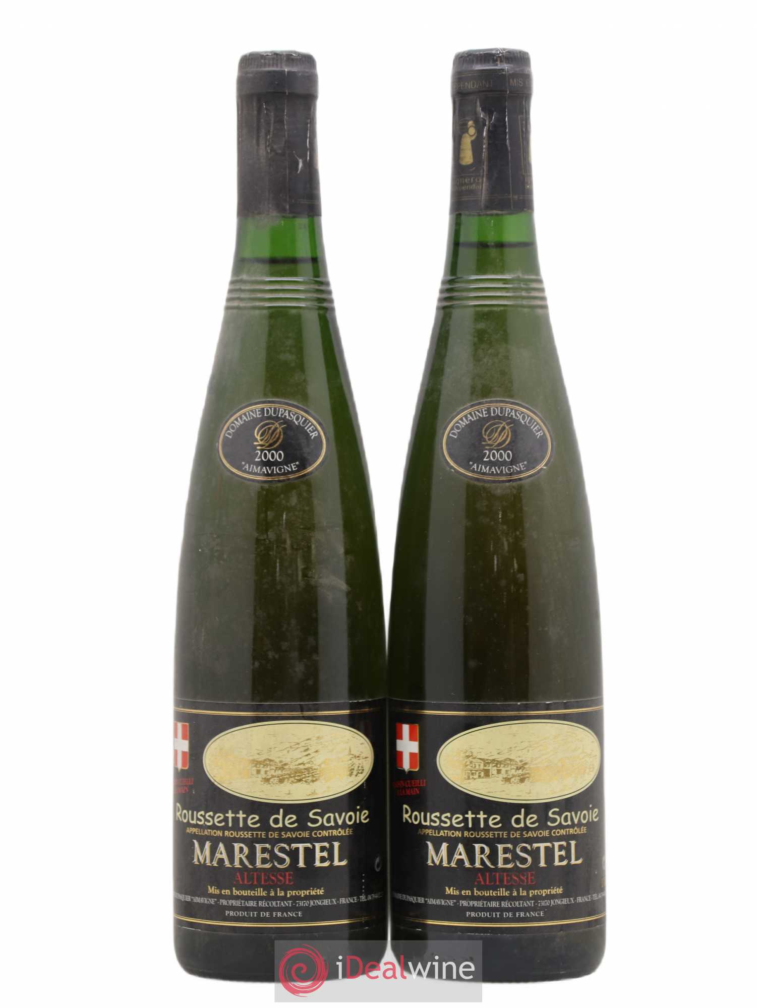 Vin de Savoie Roussette de Savoie Marestel Dupasquier Altesse 2000 - Lot de 2 bouteilles - 0