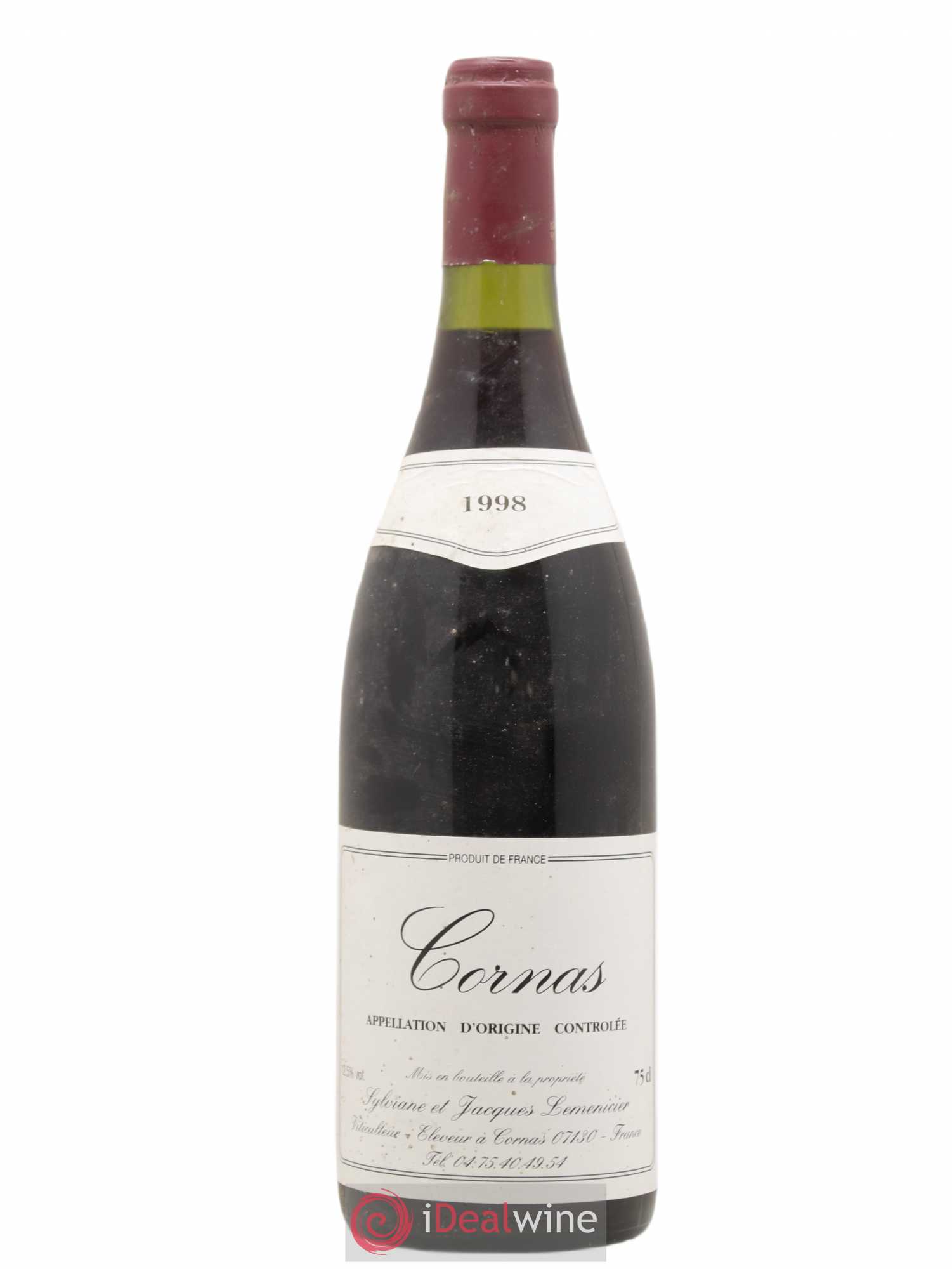 Cornas Lemenicier 1998 - Lot de 1 bouteille - 0