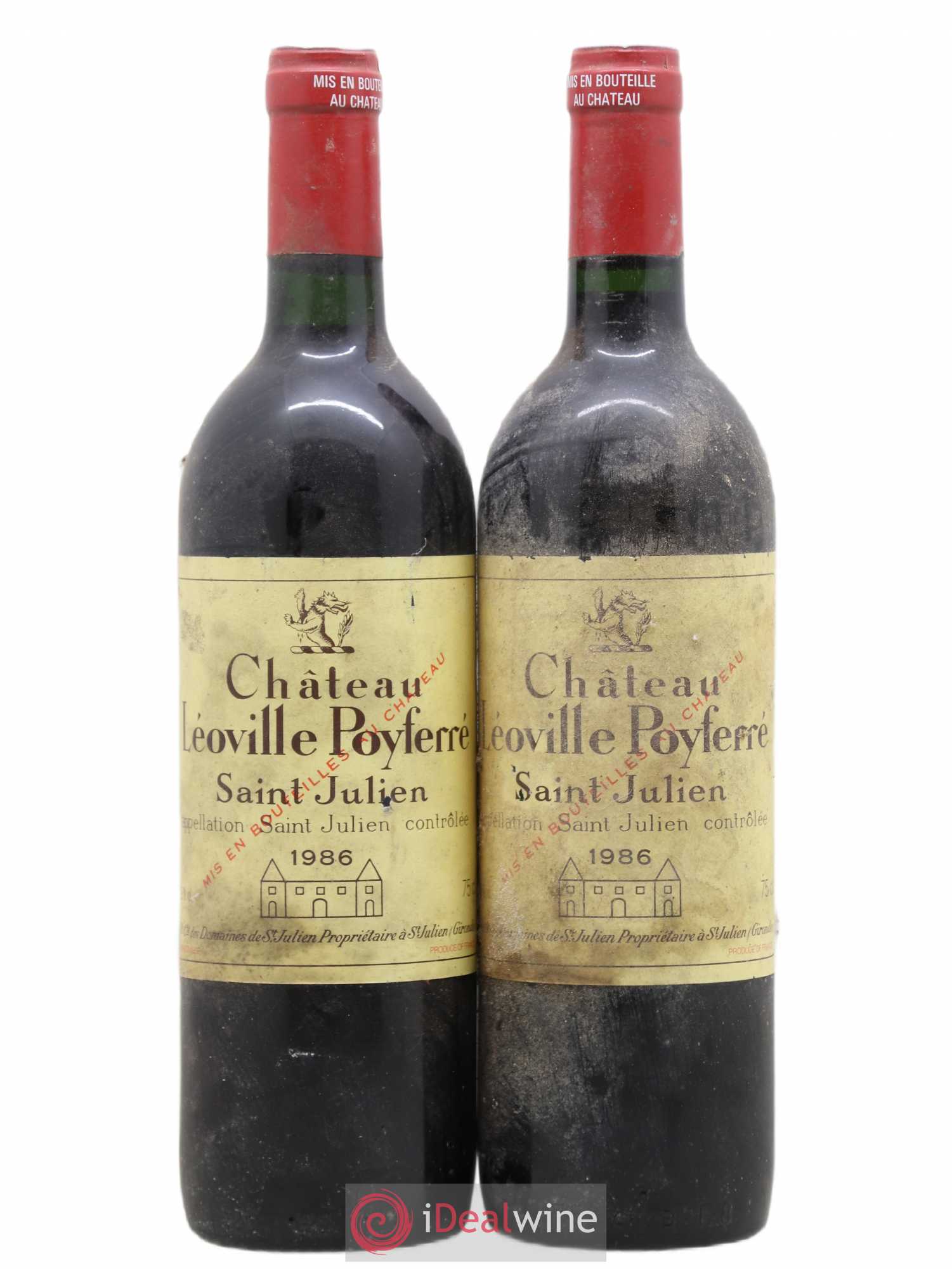 Château Léoville Poyferré 2ème Grand Cru Classé 1986 - Lot de 2 bouteilles - 0
