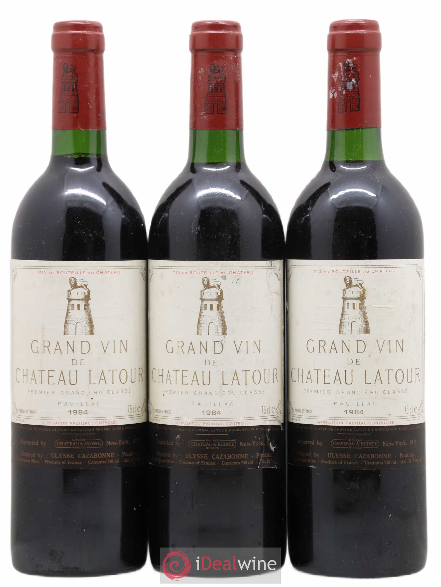 Château Latour 1er Grand Cru Classé 1984 - Lot de 3 bouteilles - 0