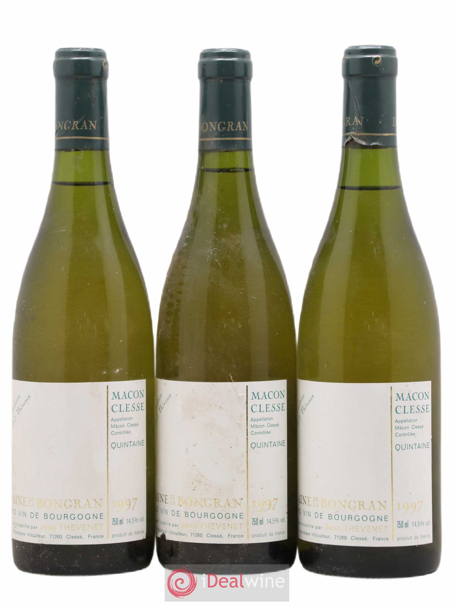 Mâcon Clesse Quintaine Cuvée Tradition Domaine De La Bongran 1997 - Posten von 3 Flaschen - 1