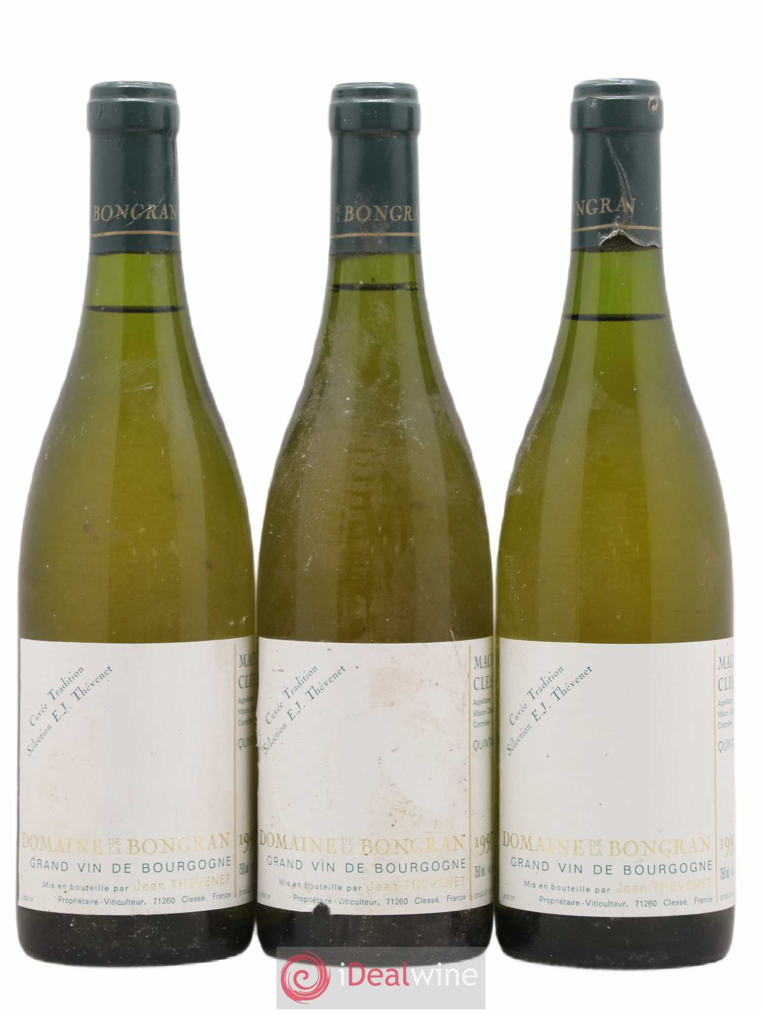 Mâcon Clesse Quintaine Cuvée Tradition Domaine De La Bongran 1997 - Posten von 3 Flaschen - 0