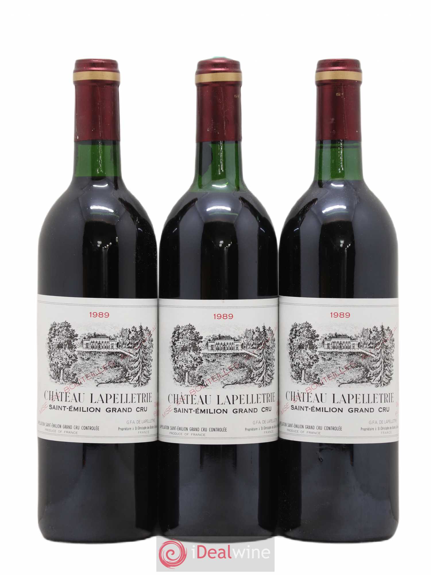 Saint-Émilion Grand Cru Château Lapelletrie 1989 - Lot de 6 bouteilles - 2