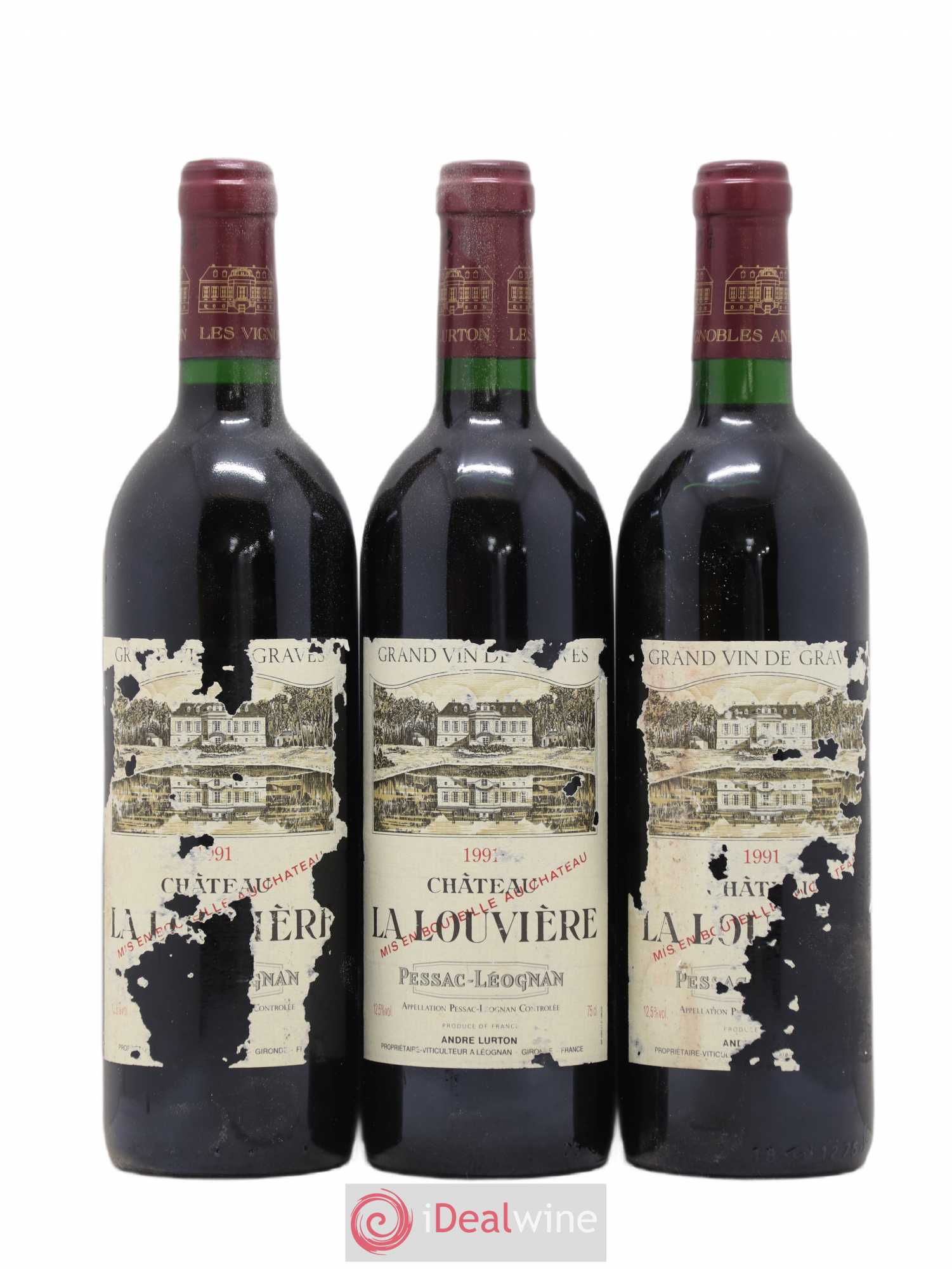 Château la Louvière 1991 - Lot de 12 bouteilles - 2