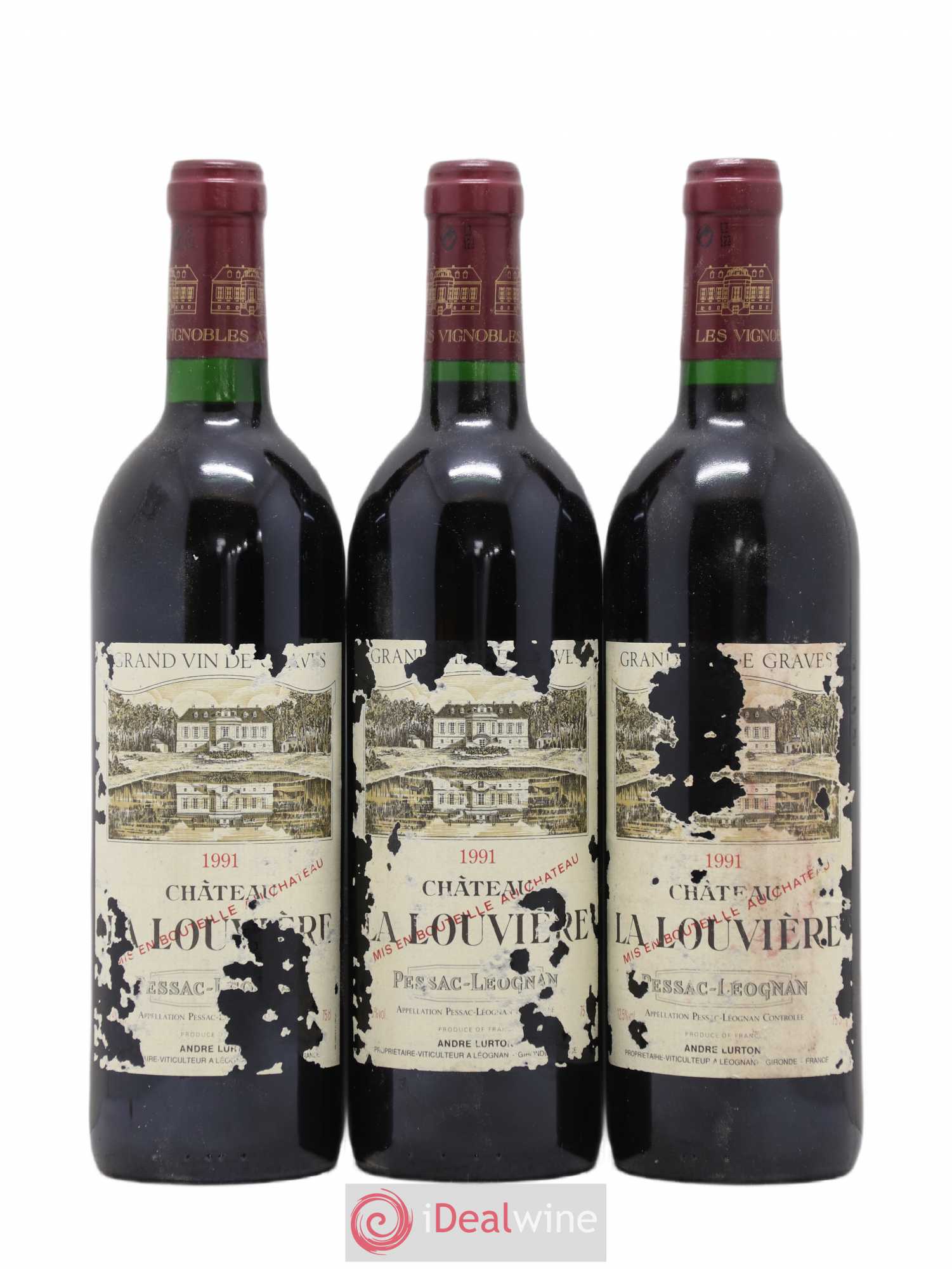 Château la Louvière 1991 - Lot de 12 bouteilles - 3