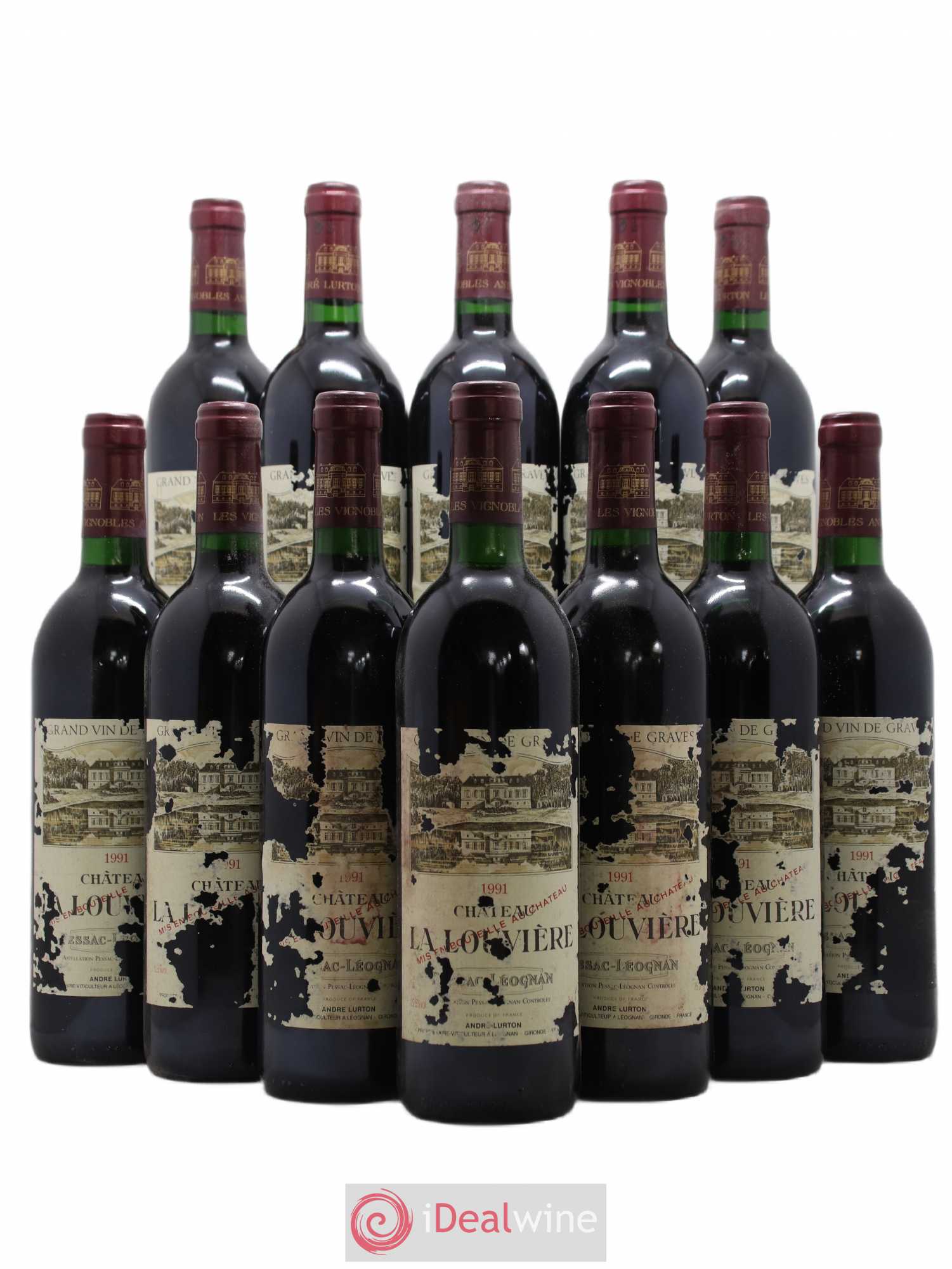 Château la Louvière 1991 - Lot de 12 bouteilles - 0