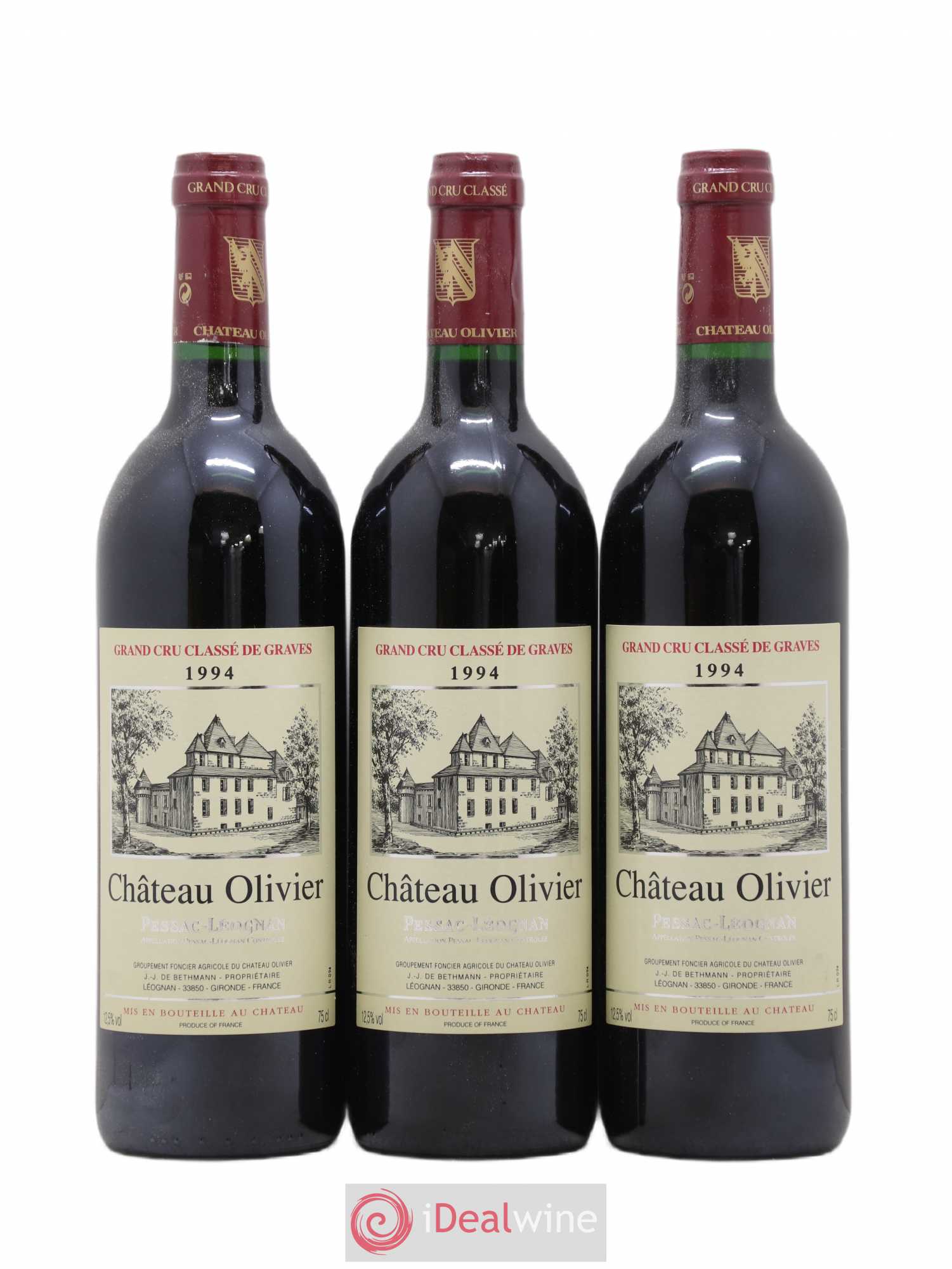 Château Olivier Cru Classé de Graves 1994 - Lot de 12 bouteilles - 1
