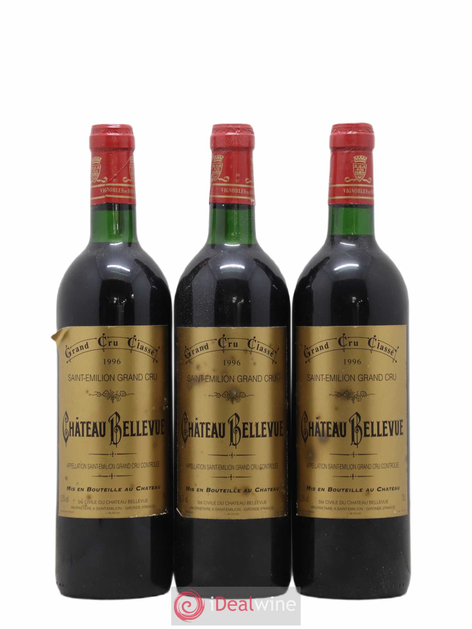 Château Bellevue Grand Cru Classé 1996 - Lot de 12 bouteilles - 1