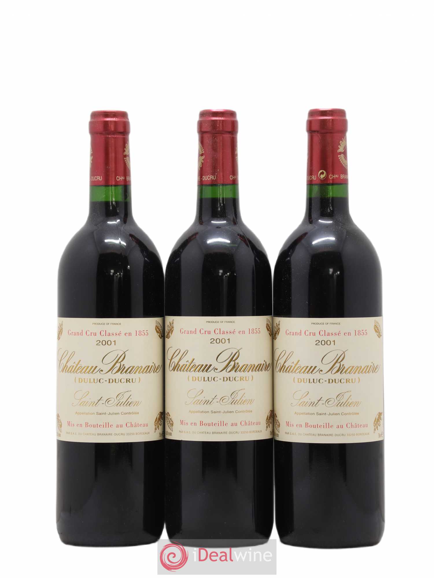 Château Branaire Ducru 4ème Grand Cru Classé 2001 - Lot de 6 bouteilles - 1