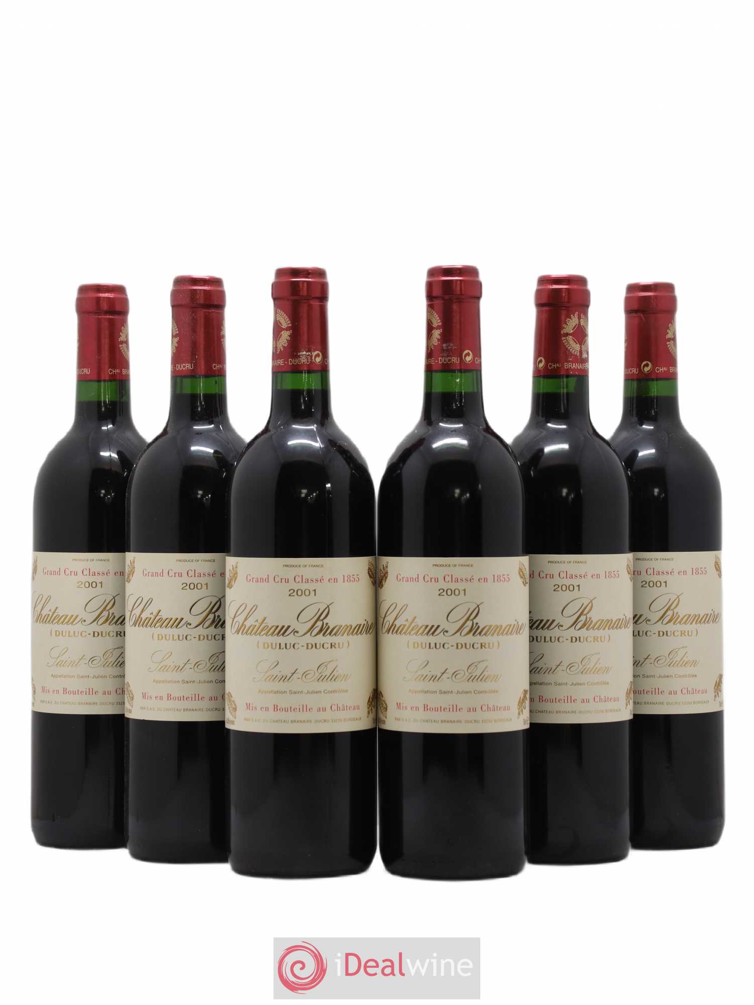 Château Branaire Ducru 4ème Grand Cru Classé 2001 - Lot de 6 bouteilles - 0