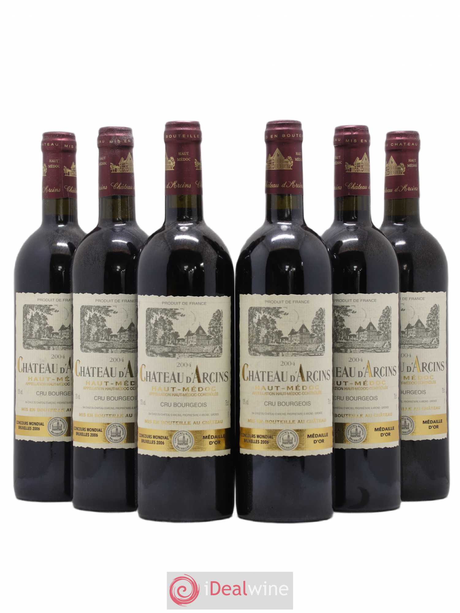 Château d' Arcins Cru Bourgeois 2004 - Lot de 6 bouteilles - 0