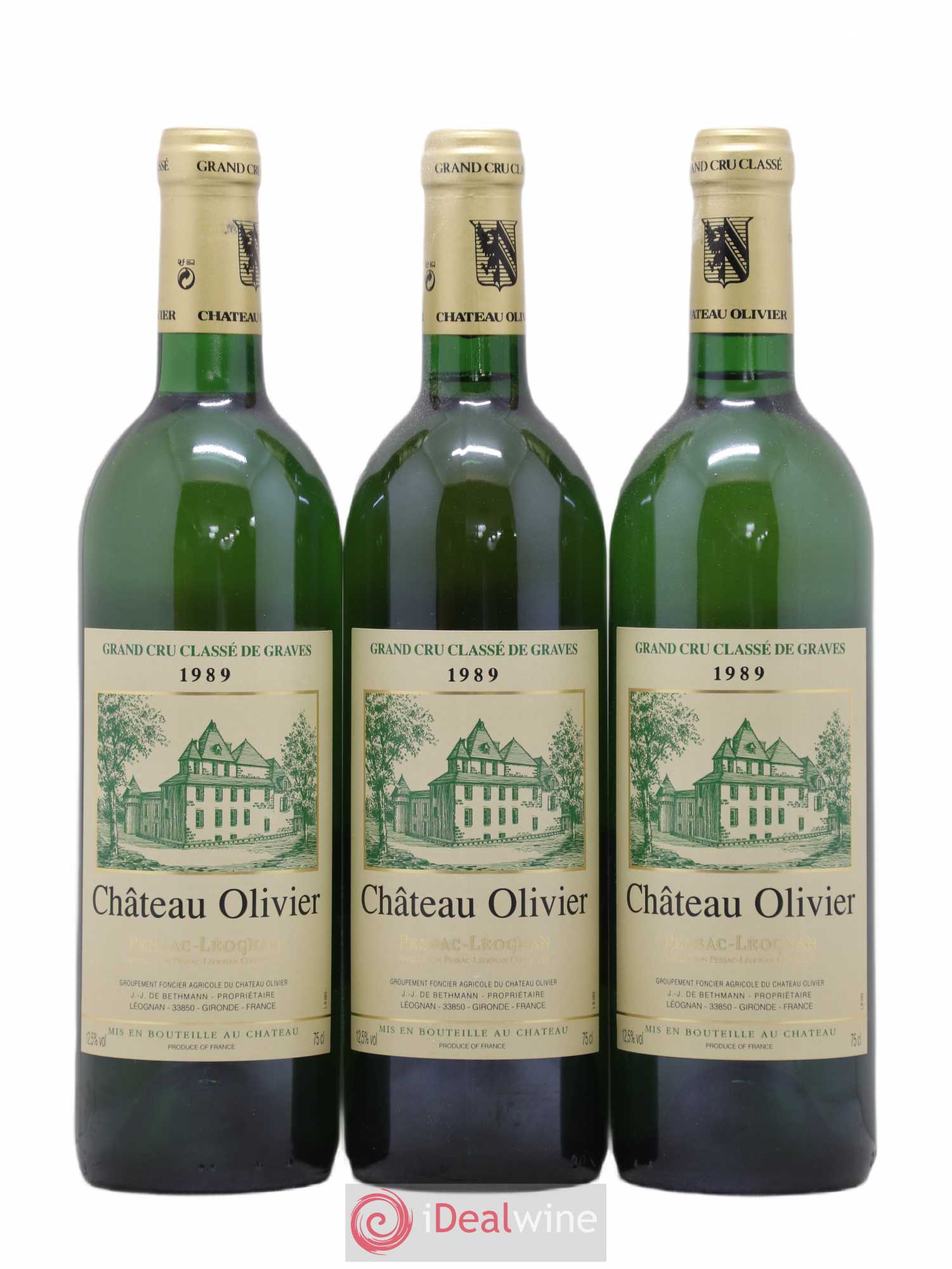 Château Olivier Cru Classé de Graves 1989 - Lot de 6 bouteilles - 1