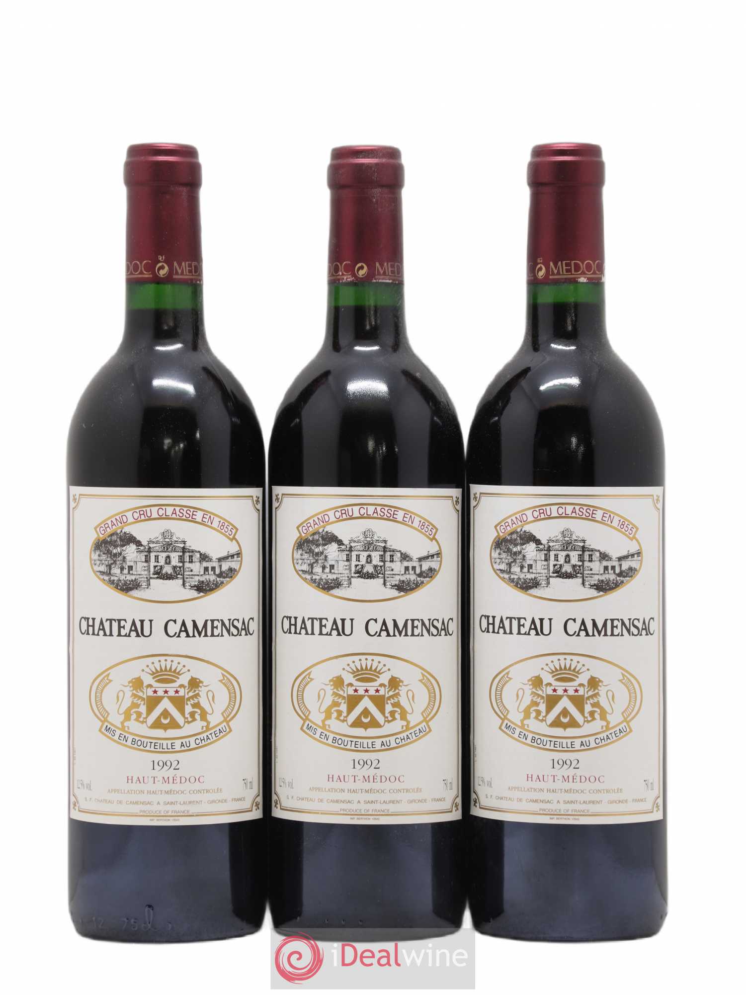 Château Camensac 5ème Grand Cru Classé 1992 - Lot de 12 bouteilles - 1