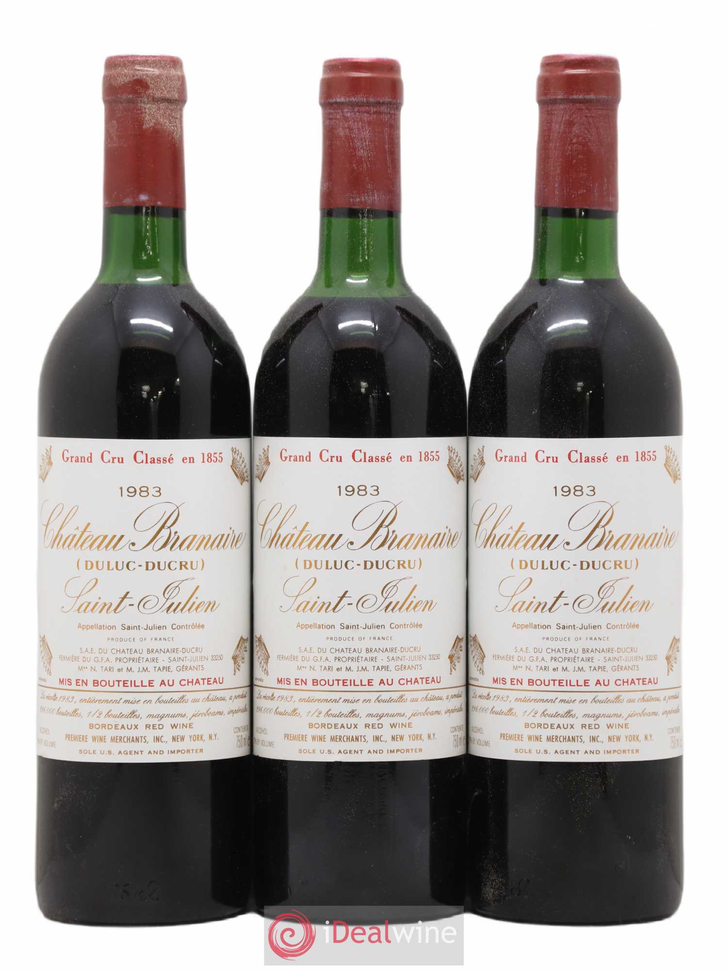 Château Branaire Ducru 4ème Grand Cru Classé 1983 - Lot de 12 bouteilles - 1