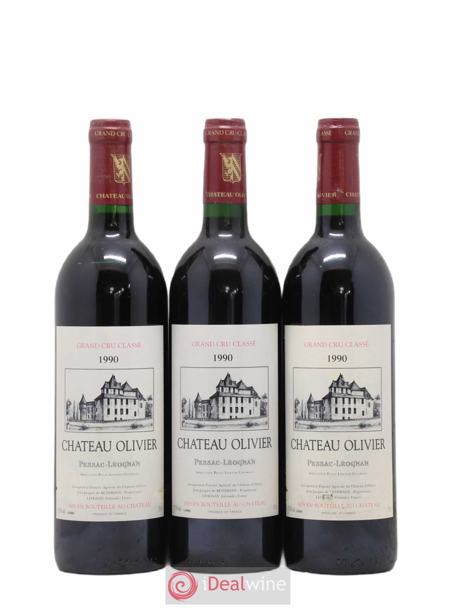Château Olivier Cru Classé de Graves 1990 - Lot de 12 bouteilles - 2