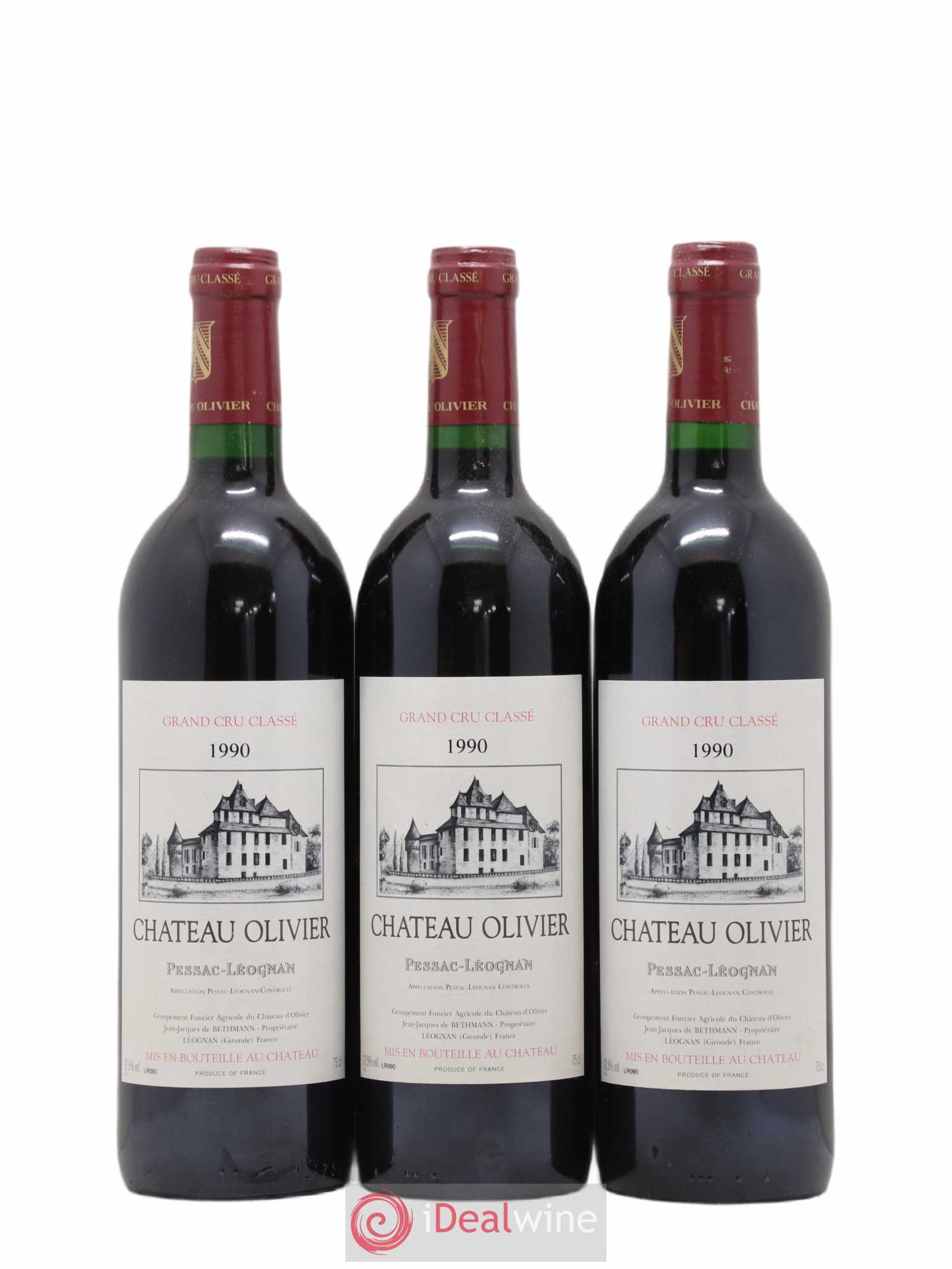 Château Olivier Cru Classé de Graves 1990 - Lot de 12 bouteilles - 3