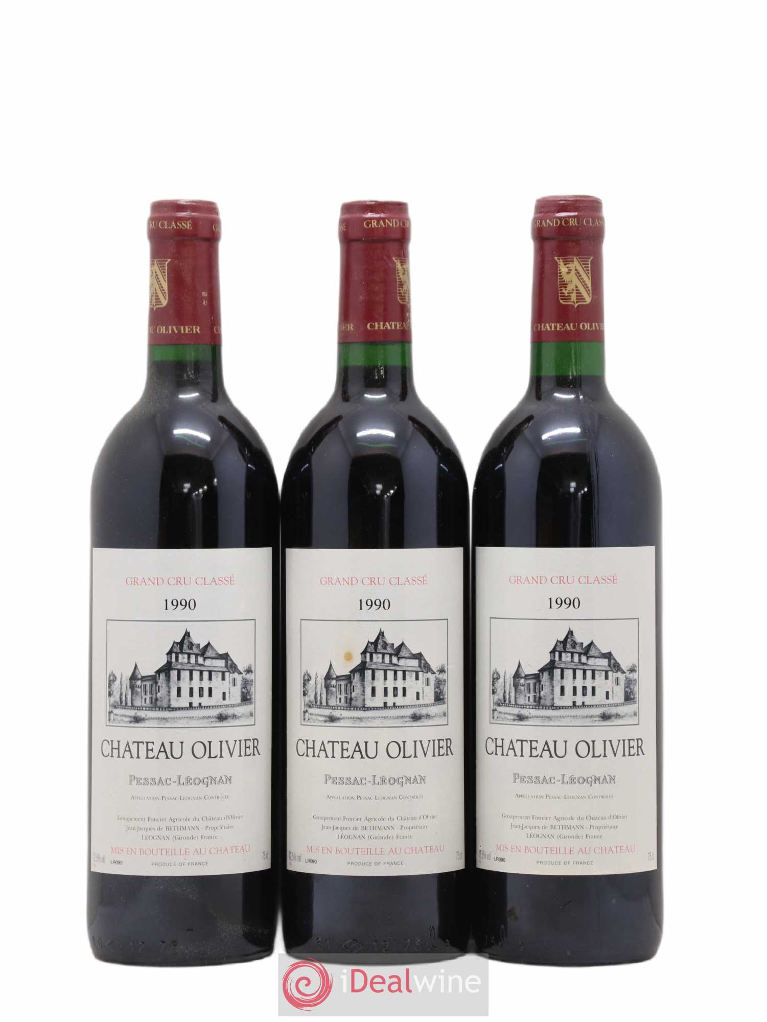Château Olivier Cru Classé de Graves 1990 - Lot de 12 bouteilles - 4