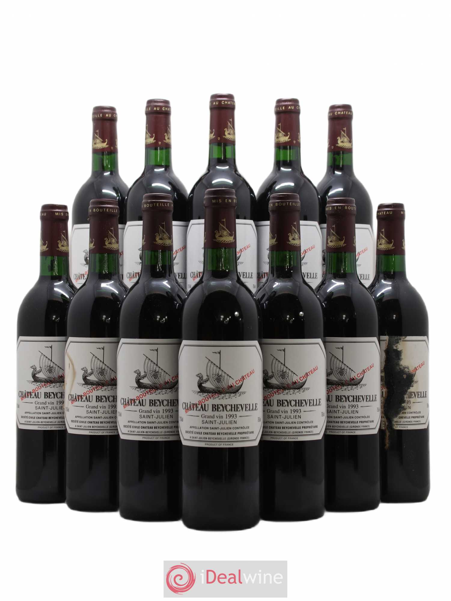 Château Beychevelle 4ème Grand Cru Classé 1993 - Lot de 12 bouteilles - 0