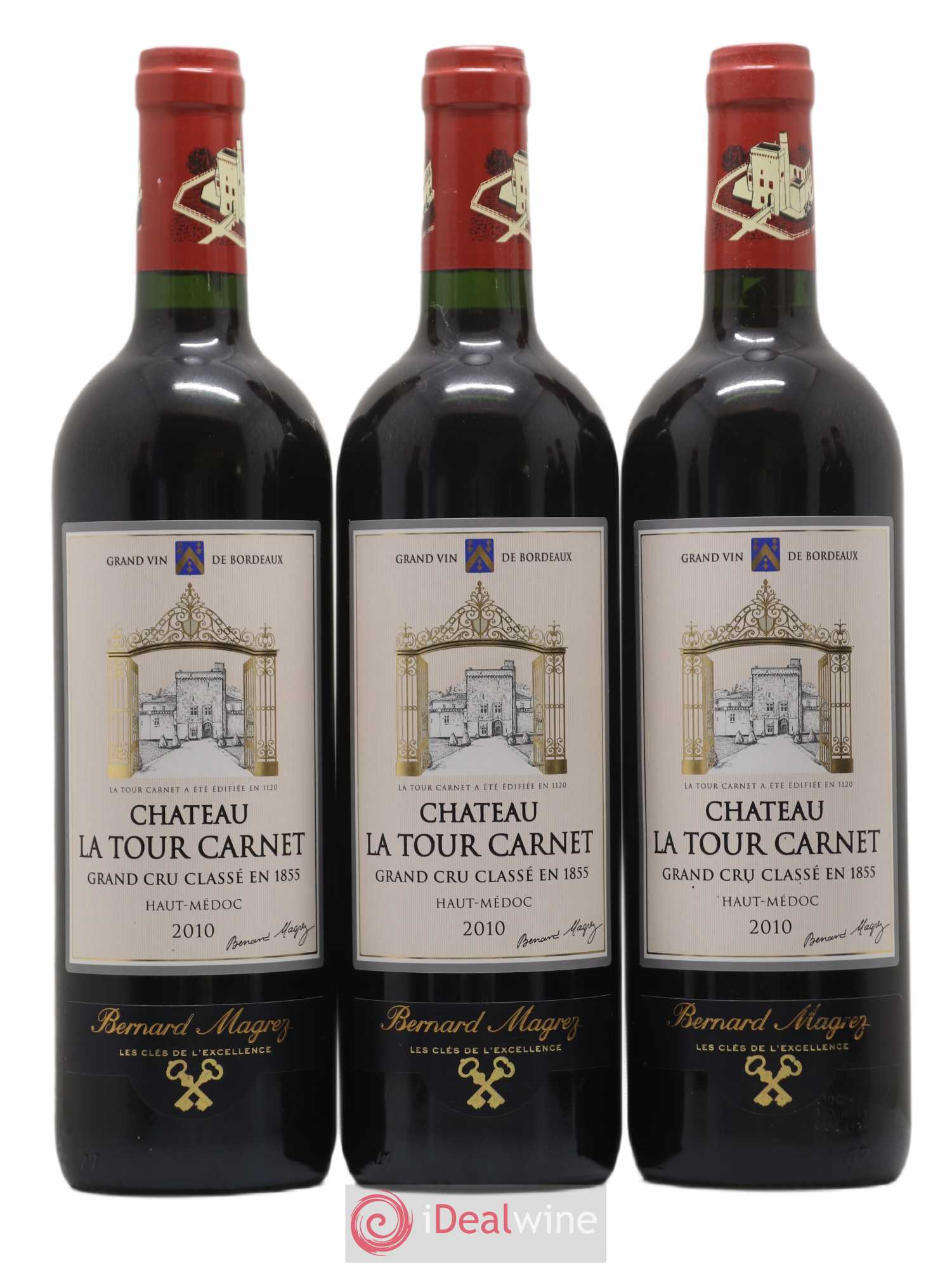 Château la Tour Carnet 4ème Grand Cru Classé 2010 - Lot de 6 bouteilles - 1