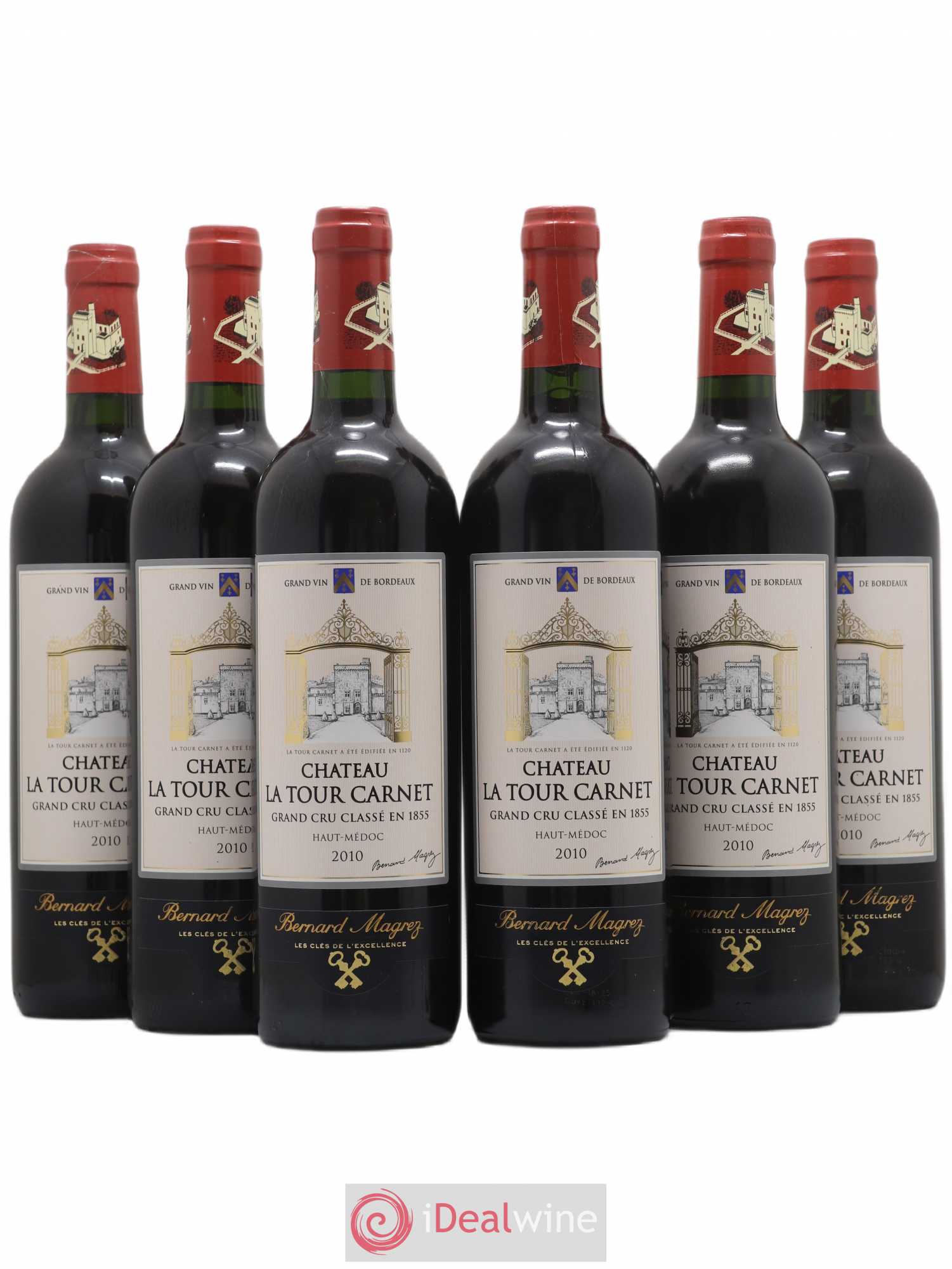 Château la Tour Carnet 4ème Grand Cru Classé 2010 - Lot de 6 bouteilles - 0