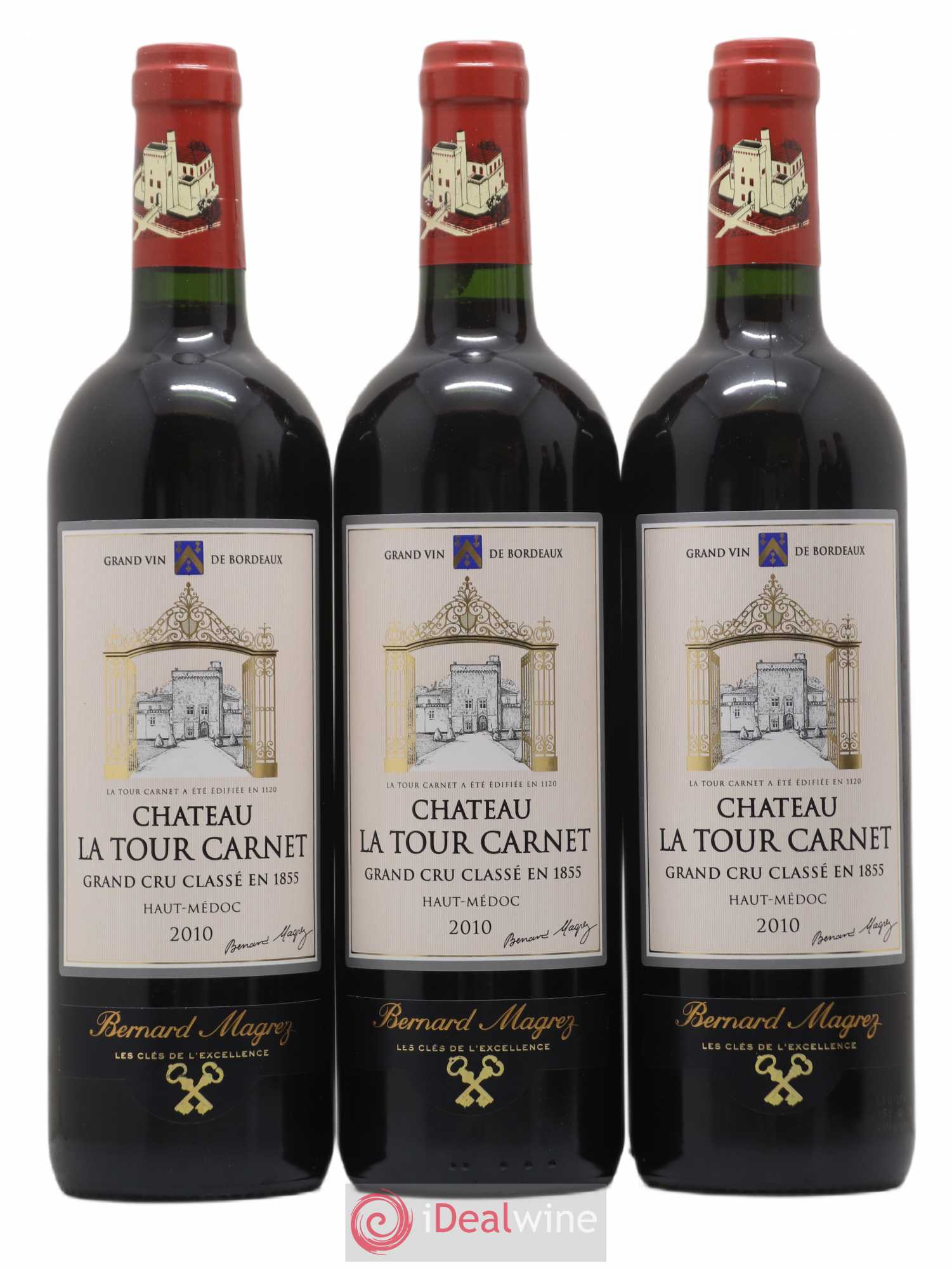 Château la Tour Carnet 4ème Grand Cru Classé 2010 - Lot de 6 bouteilles - 1