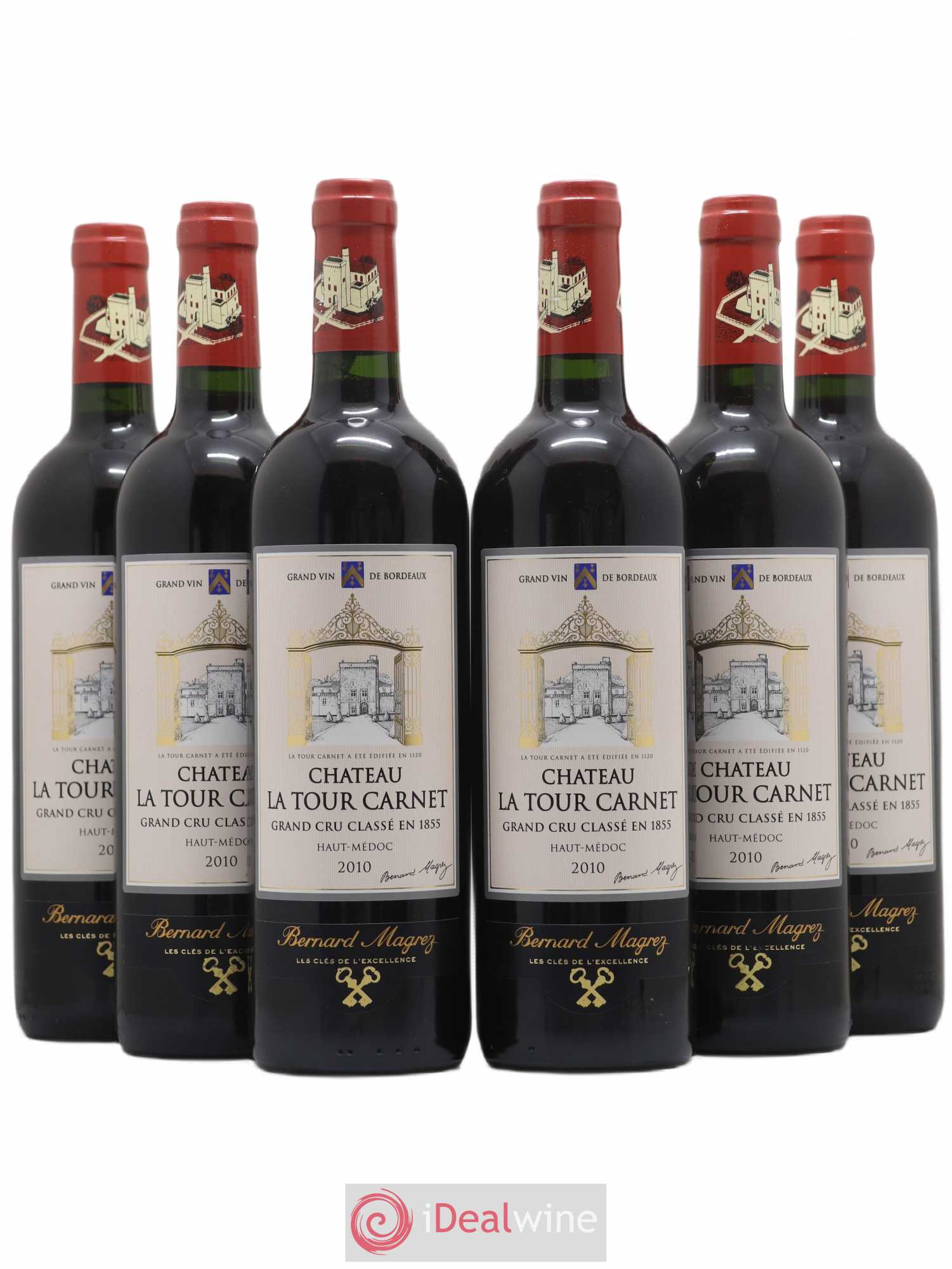 Château la Tour Carnet 4ème Grand Cru Classé 2010 - Lot de 6 bouteilles - 0