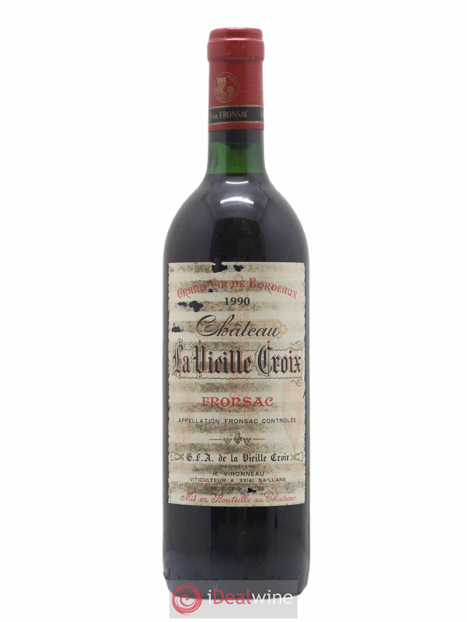 Fronsac Chateau La Vieille Croix 1990 - Posten von 1 Flasche - 0