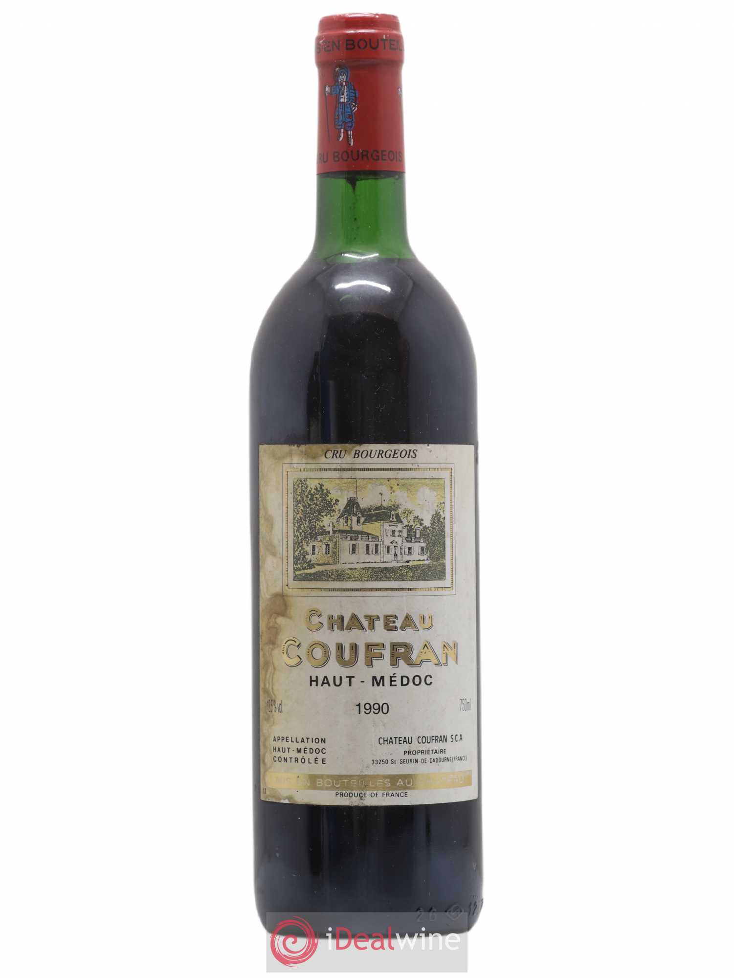 Château Coufran Cru Bourgeois 1990 - Lot de 1 bouteille - 0