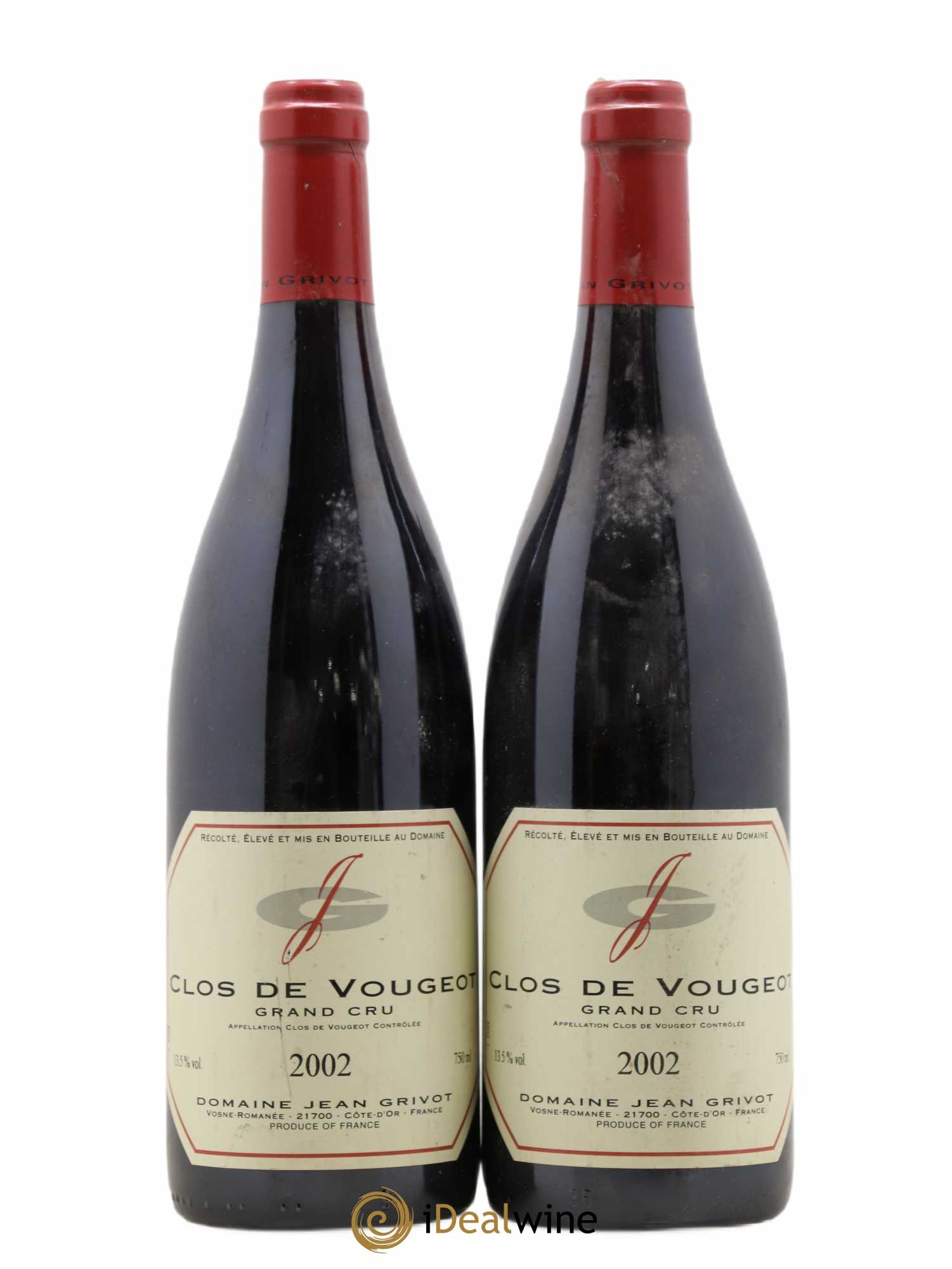 Clos de Vougeot Grand Cru Jean Grivot 2002 - Lot de 2 bouteilles - 0