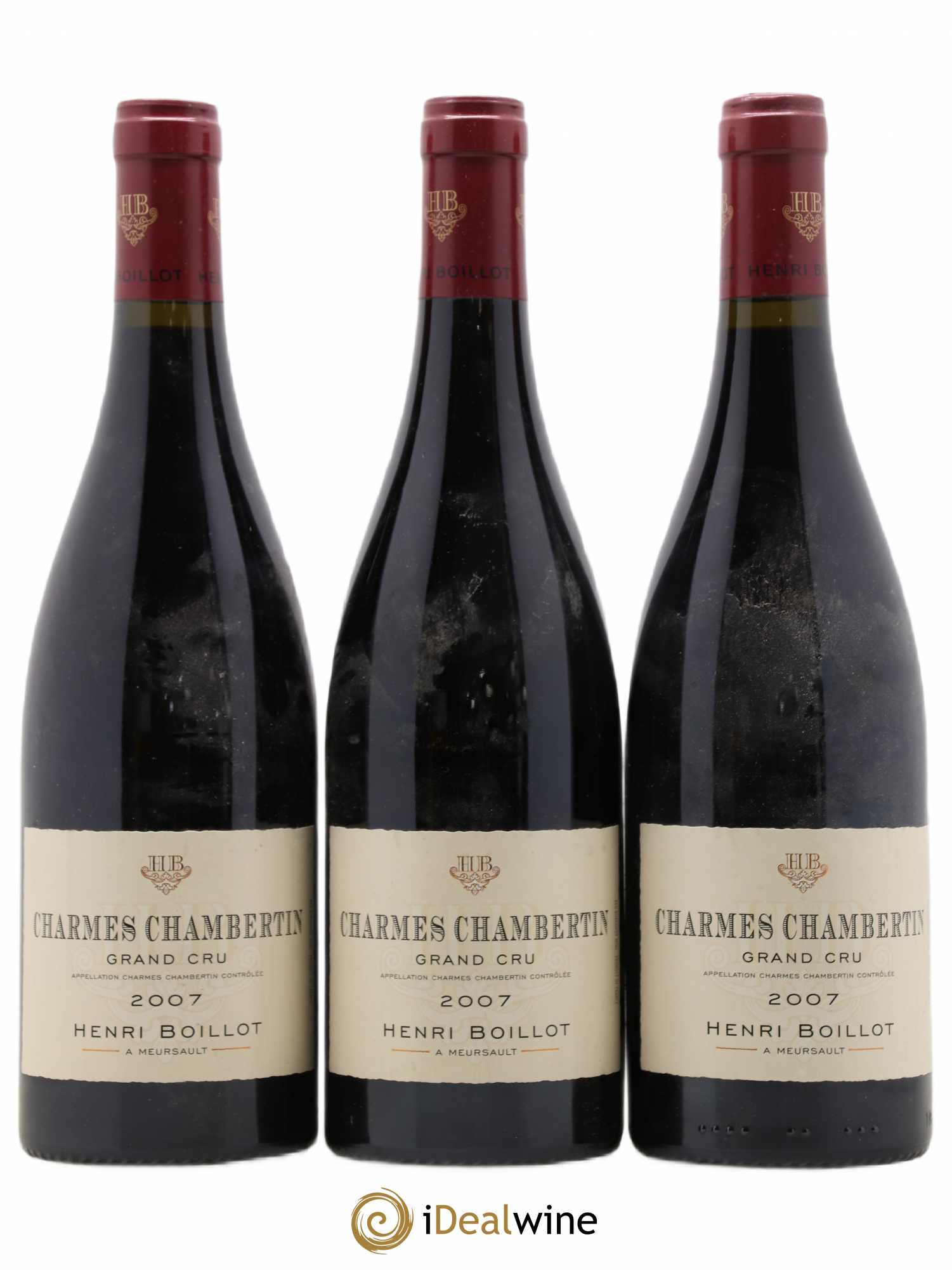 Charmes-Chambertin Grand Cru Domaine Henri Boillot 2007 - Lot de 3 bouteilles - 0