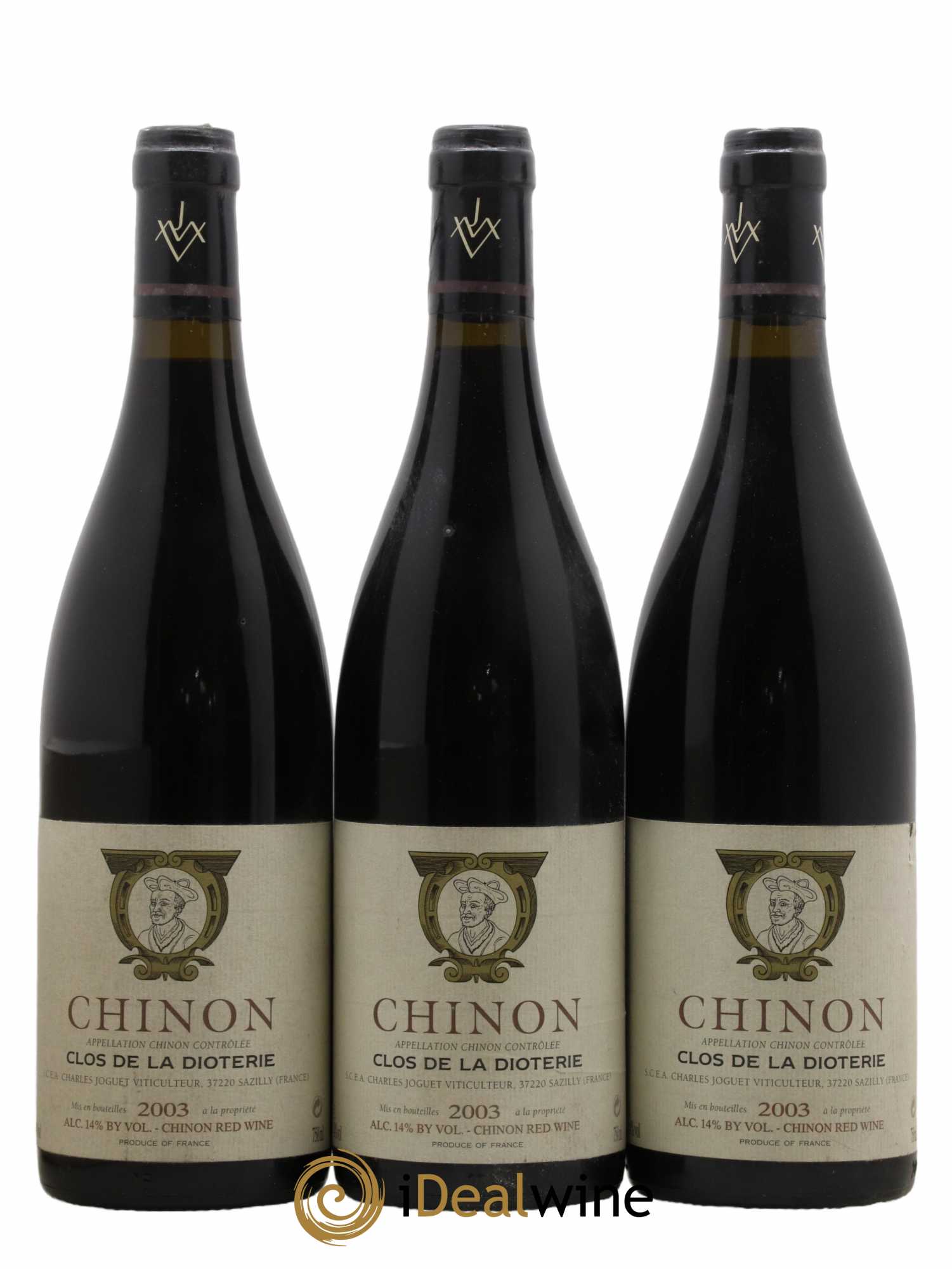 Chinon Clos de La Dioterie Charles Joguet 2003 - Lot de 3 bouteilles - 0