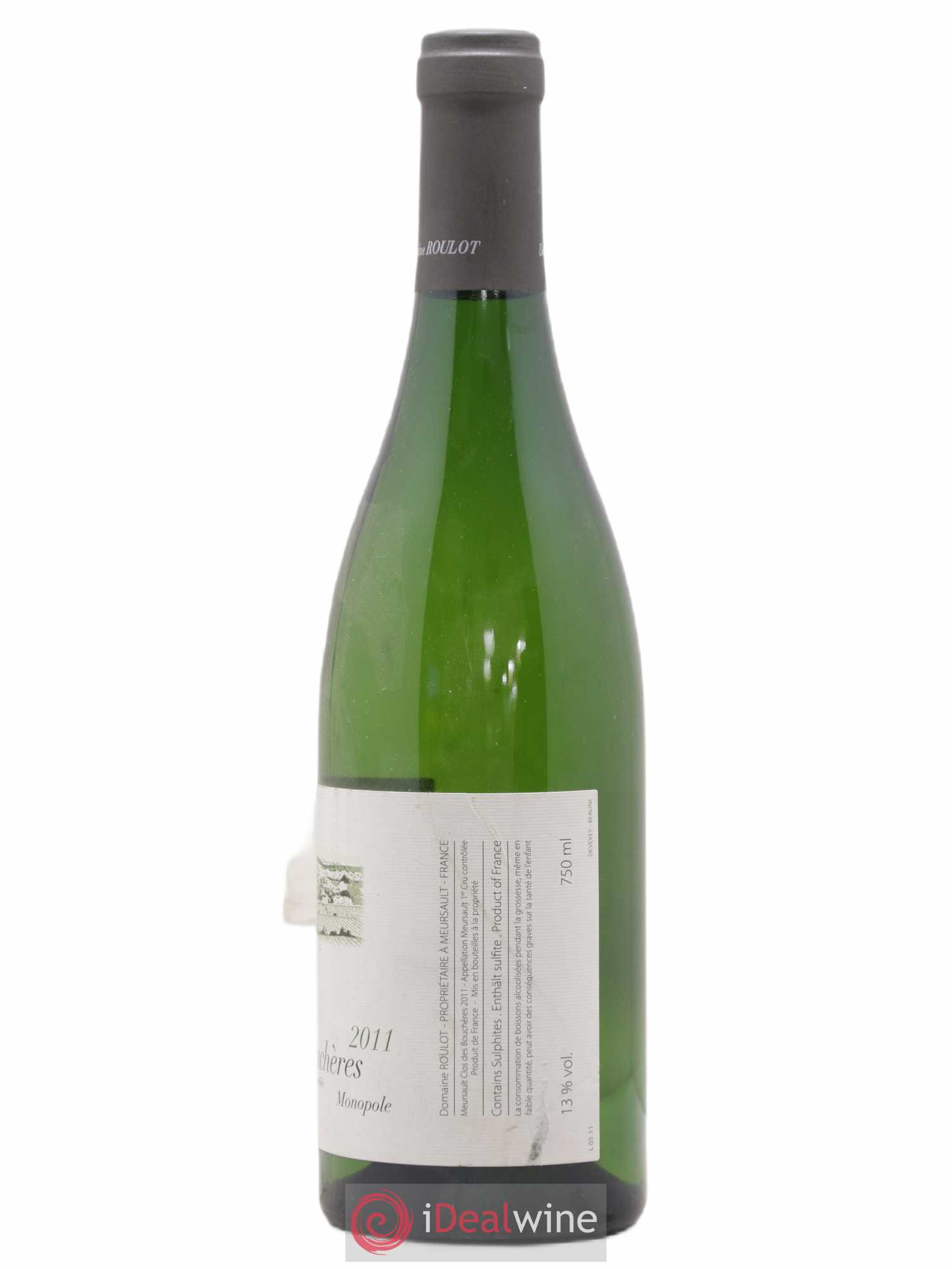 Meursault 1er Cru Clos des Bouchères Roulot (Domaine) 2011 - Posten von 1 Flasche - 1