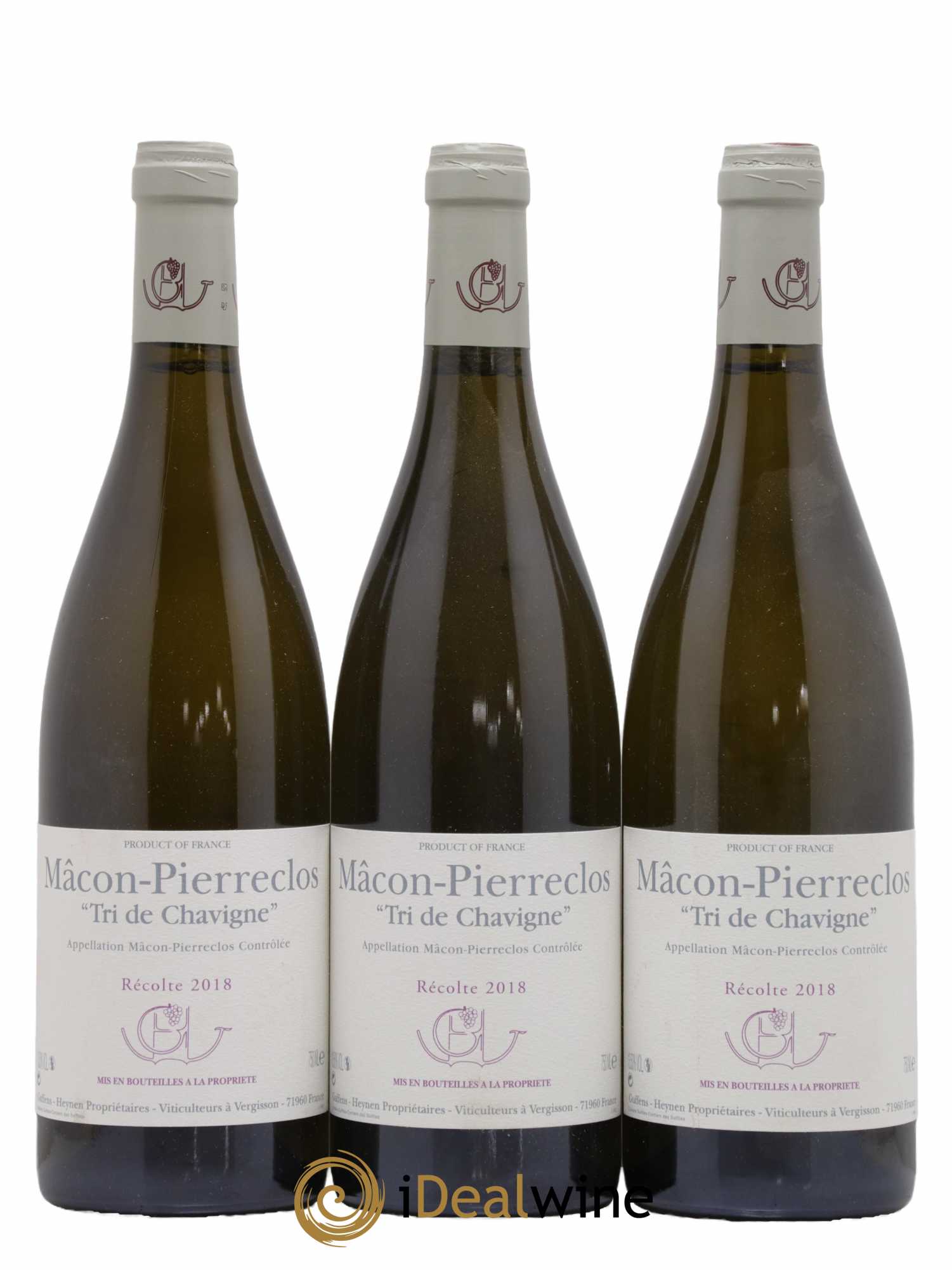 Mâcon-Pierreclos Tri de Chavigne Guffens-Heynen 2018 - Lot de 3 bouteilles - 0
