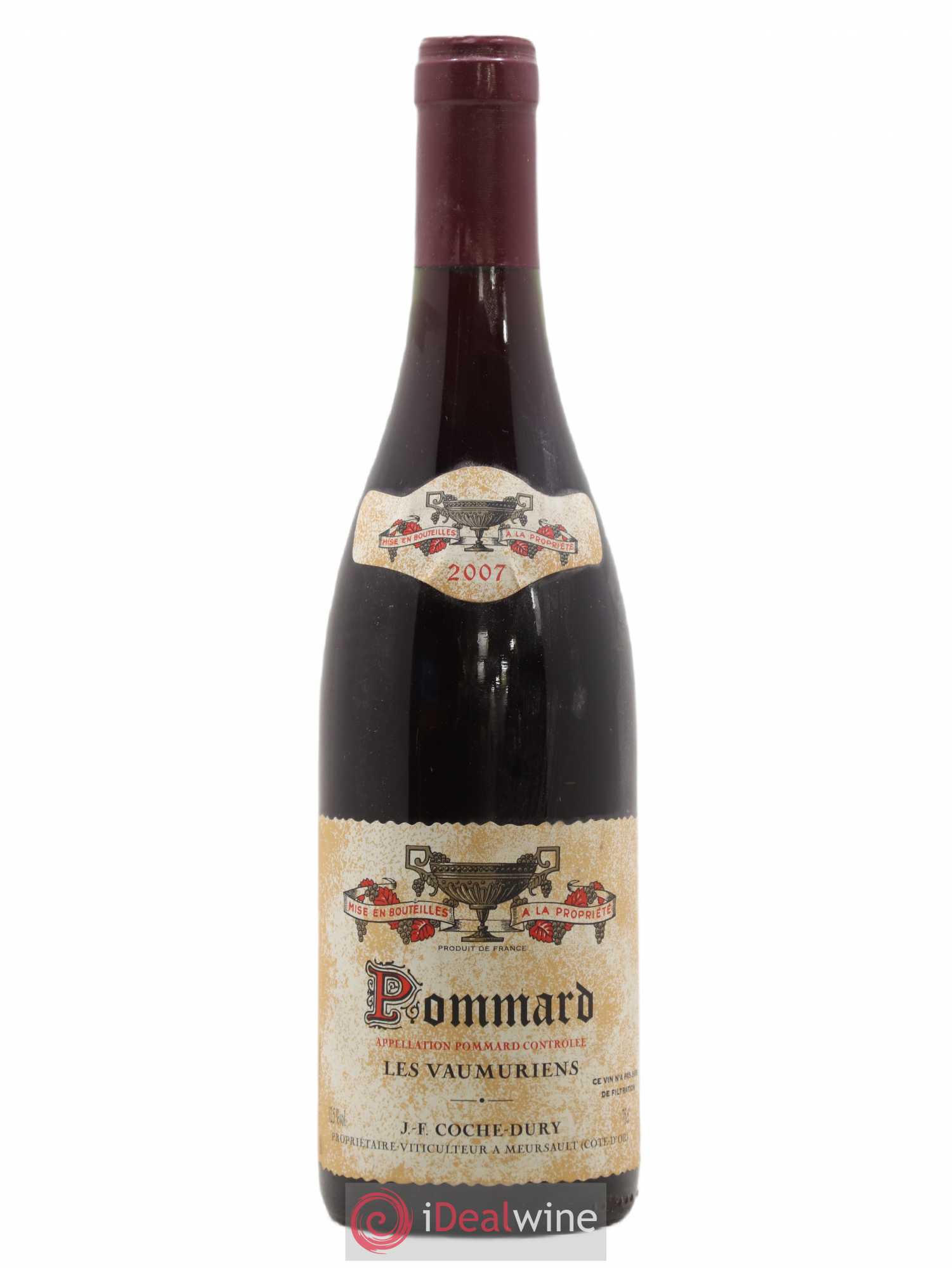 Pommard les Vaumuriens Coche Dury (Domaine) 2007 - Lot de 1 bouteille - 0
