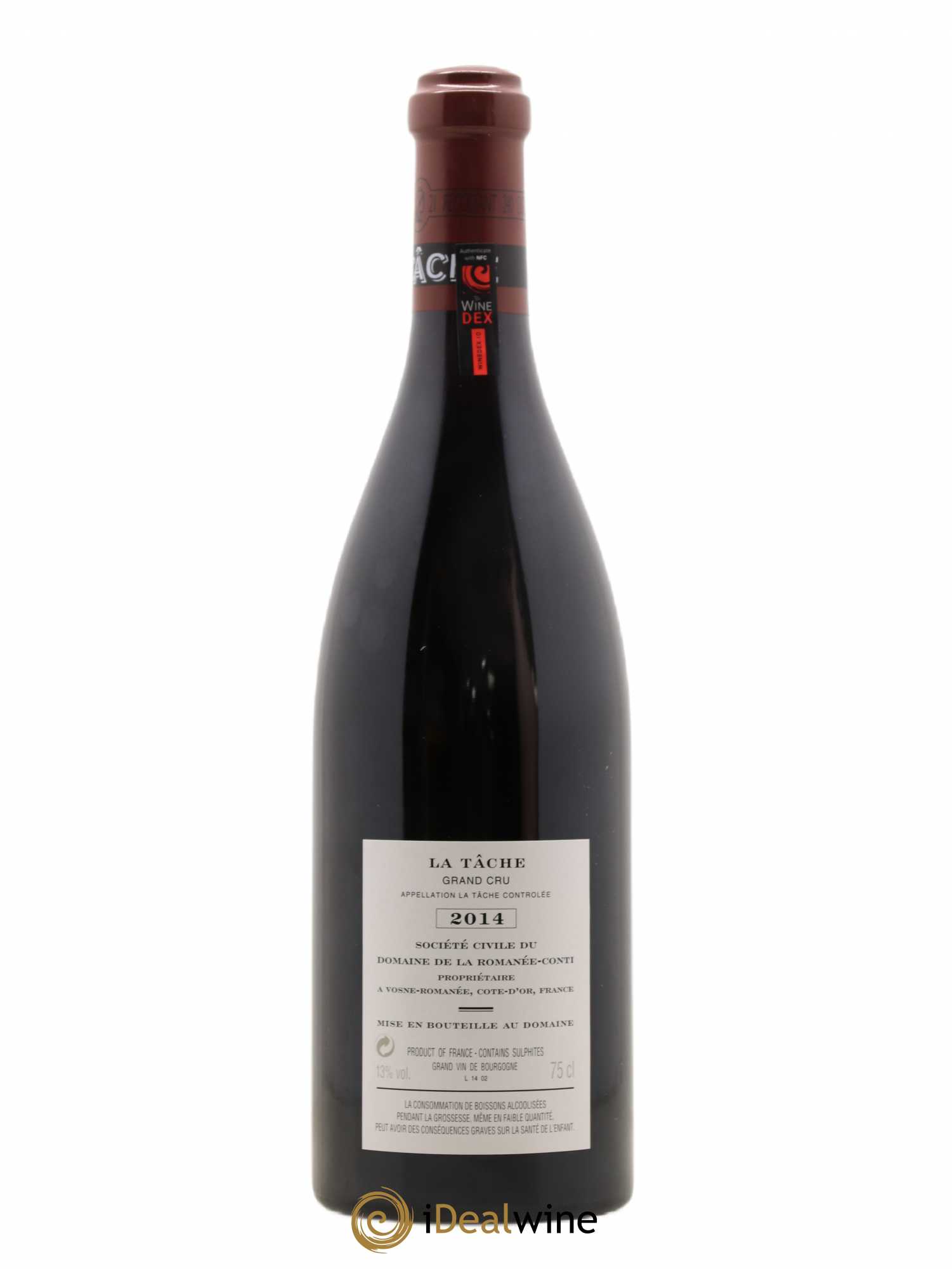 La Tâche Grand Cru Domaine de la Romanée-Conti 2014 - Lot de 1 bouteille - 1