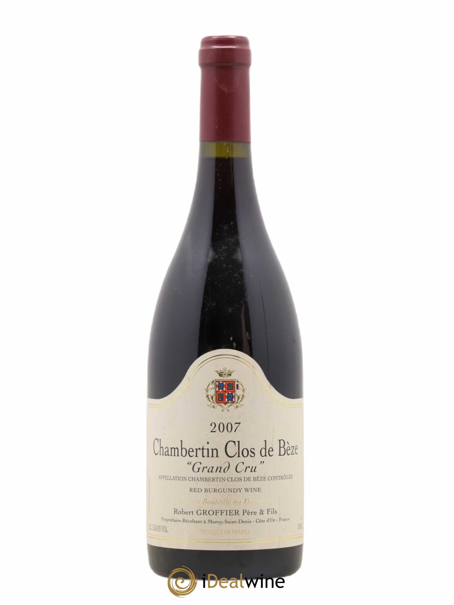 Chambertin Clos de Bèze Grand Cru Robert Groffier Père & Fils (Domaine) 2007 - Lot de 1 bouteille - 0