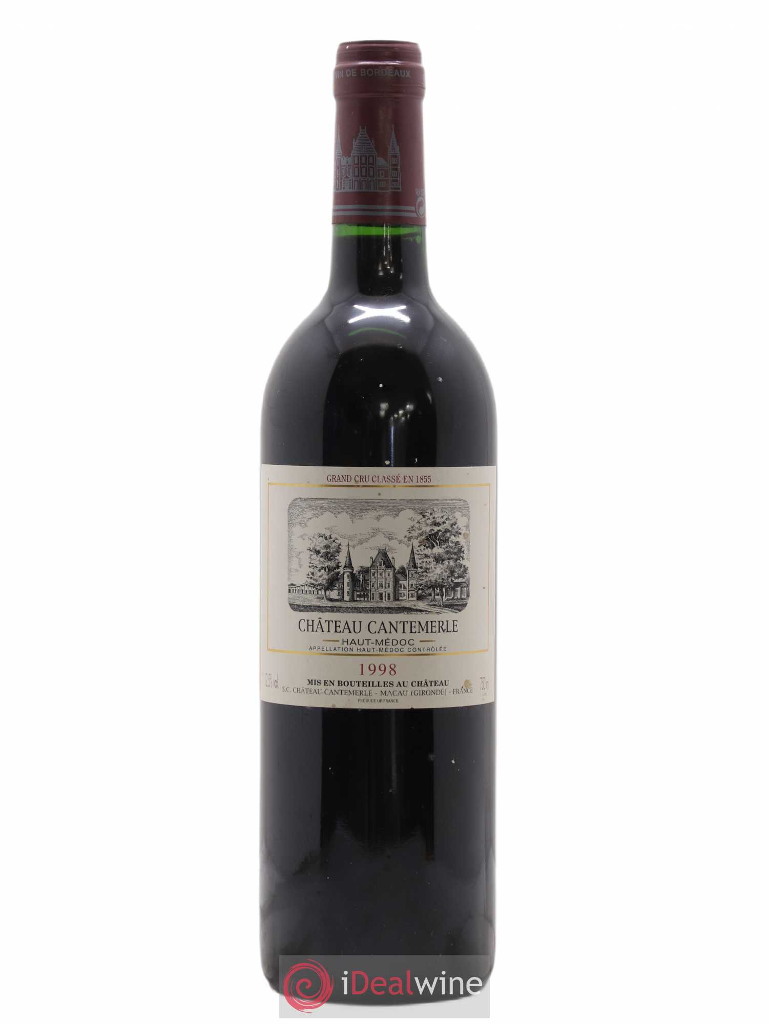 Château Cantemerle 5ème Grand Cru Classé 1998 - Lotto di 1 bottiglia - 0