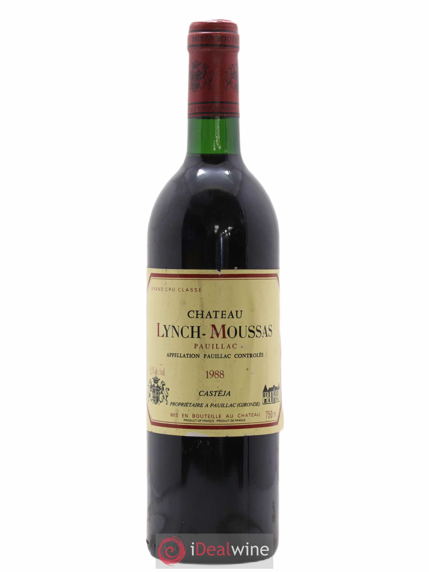 Château Lynch Moussas 5ème Grand Cru Classé 1988 - Lot de 1 bouteille - 0