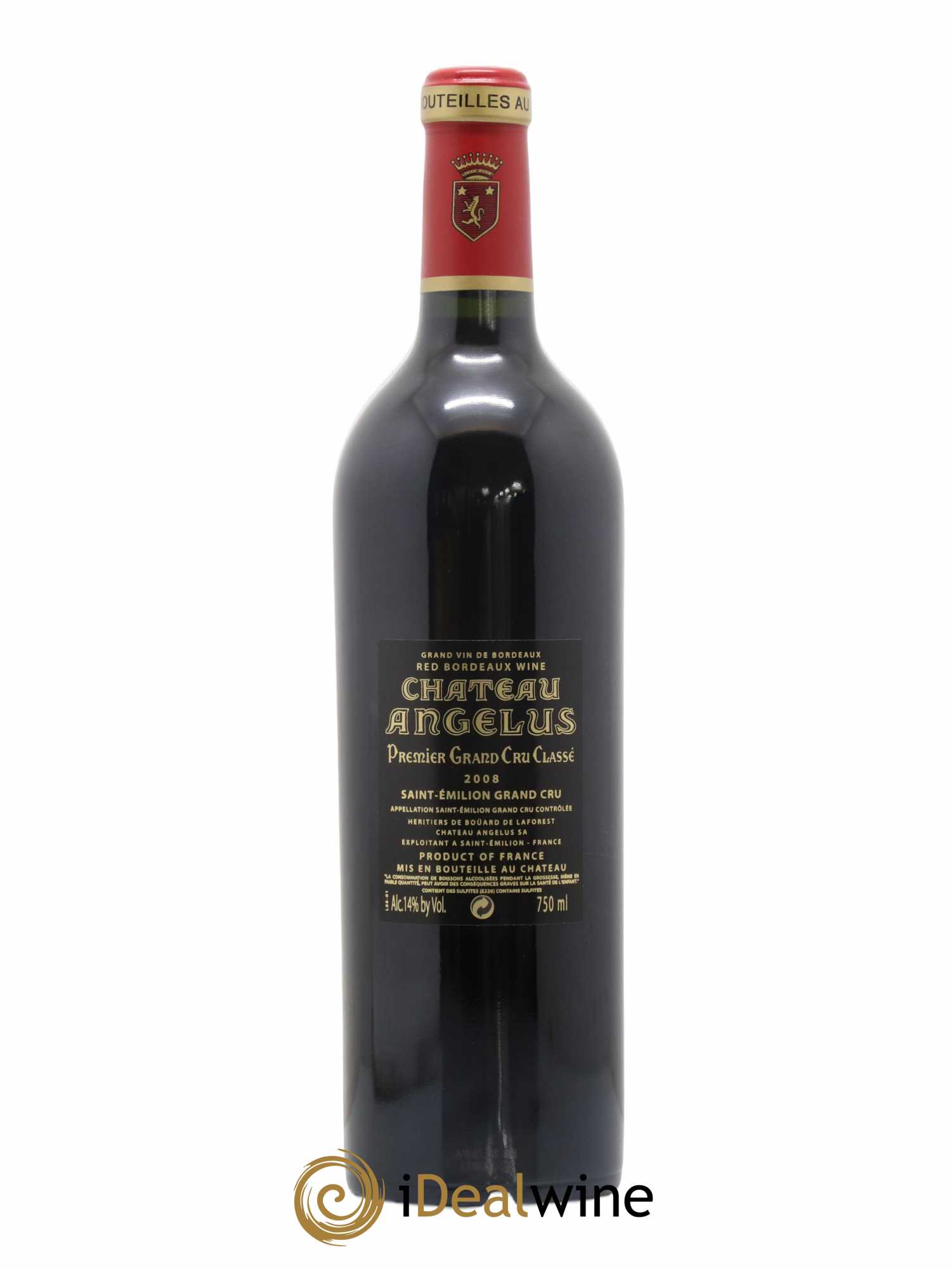 Château Angélus 1er Grand Cru Classé A 2008 - Lot de 1 bouteille - 1