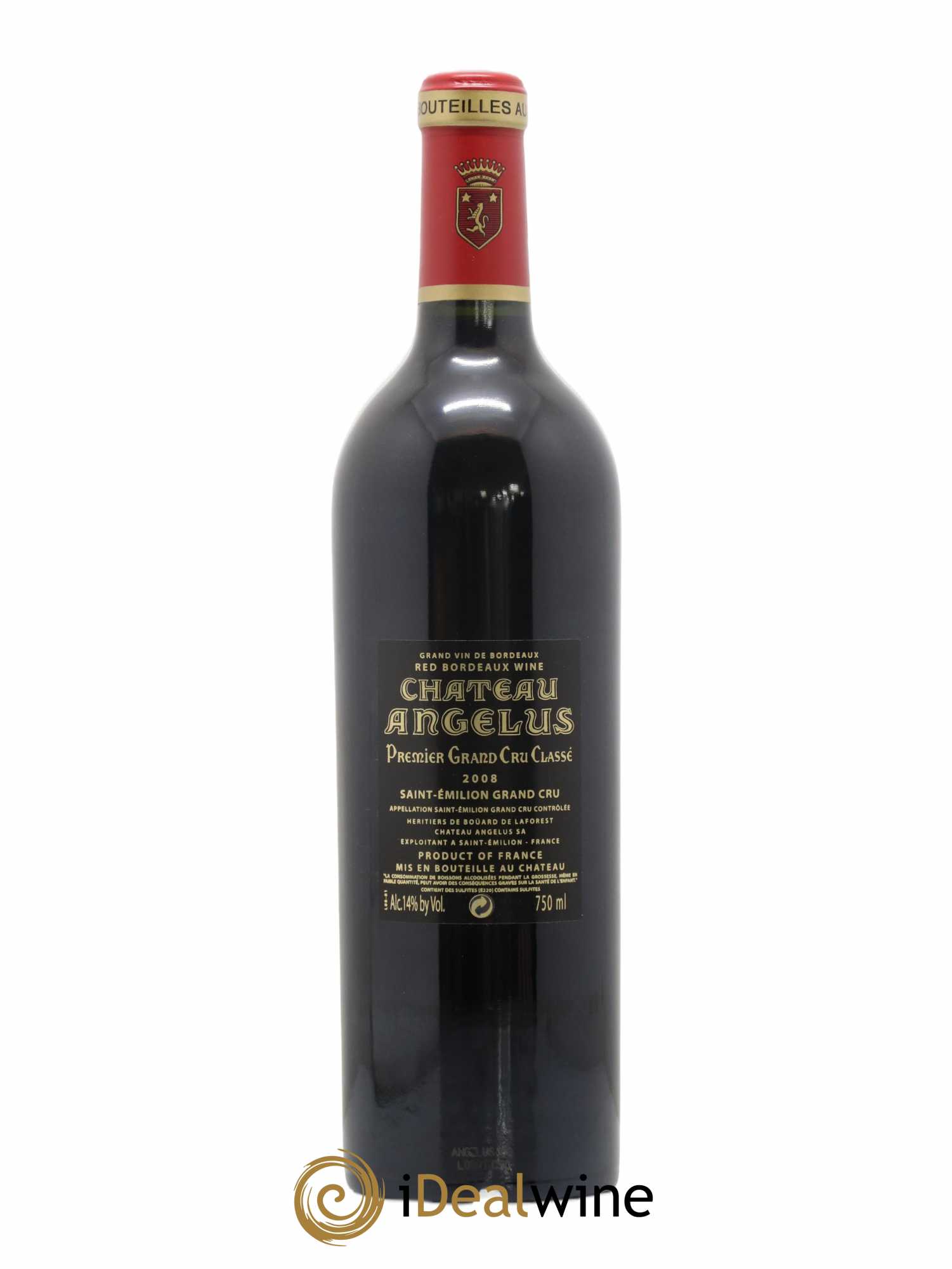 Château Angélus 1er Grand Cru Classé A 2008 - Lot de 1 bouteille - 1