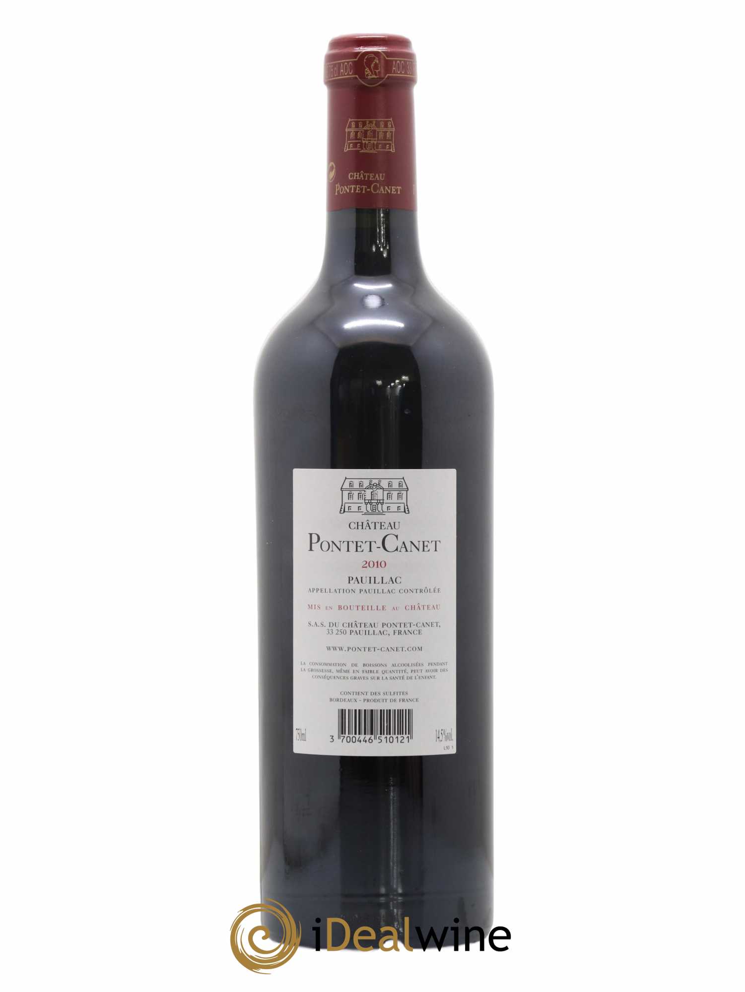 Château Pontet Canet 5ème Grand Cru Classé 2010 - Lot de 1 bouteille - 1