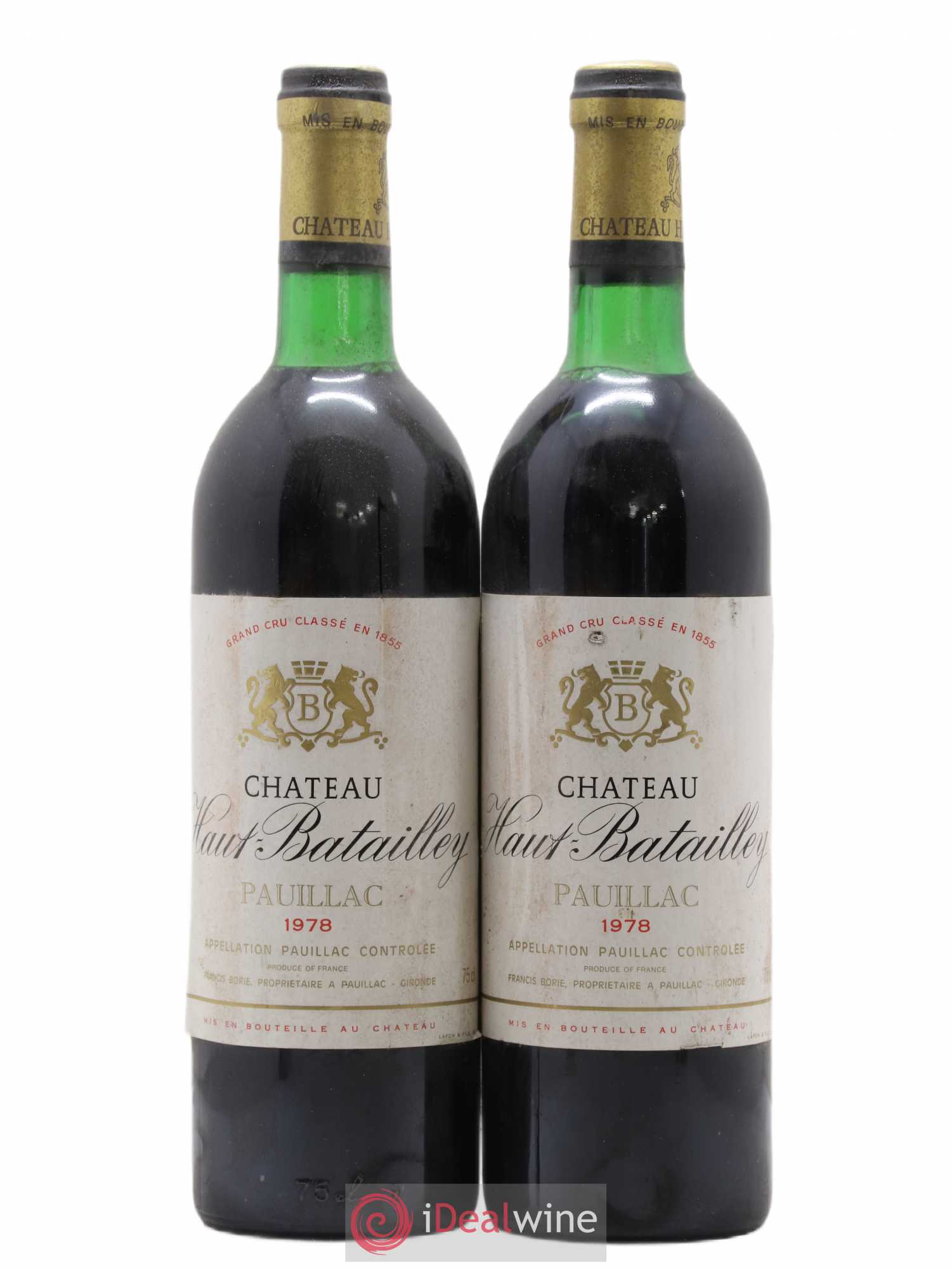Château Haut Batailley 5ème Grand Cru Classé 1978 - Lot de 2 bouteilles - 0