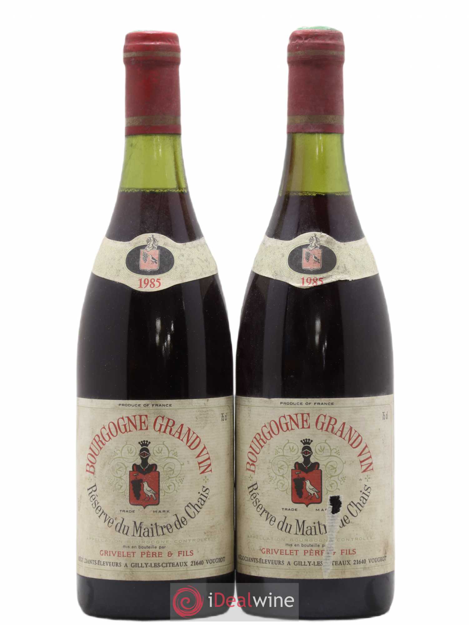 Bourgogne Domaine Grivelet 1985 - Lot de 2 bouteilles - 0