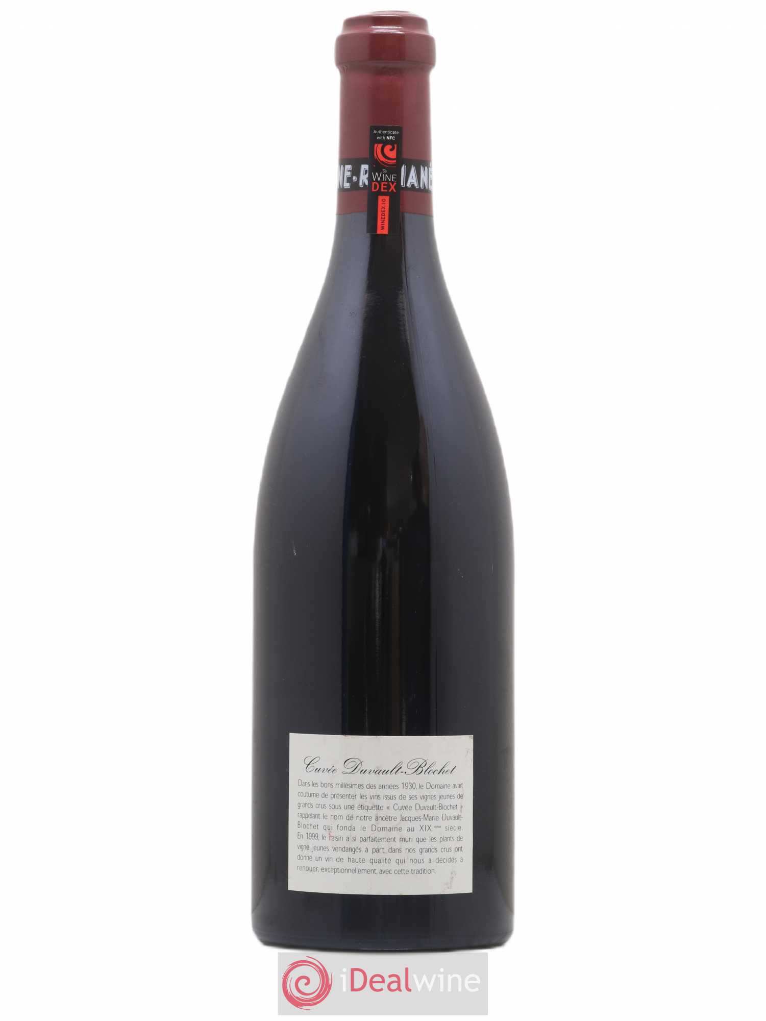 Vosne-Romanée 1er Cru Cuvée Duvault Blochet Domaine de la Romanée-Conti 1999 - Lot de 1 bouteille - 1
