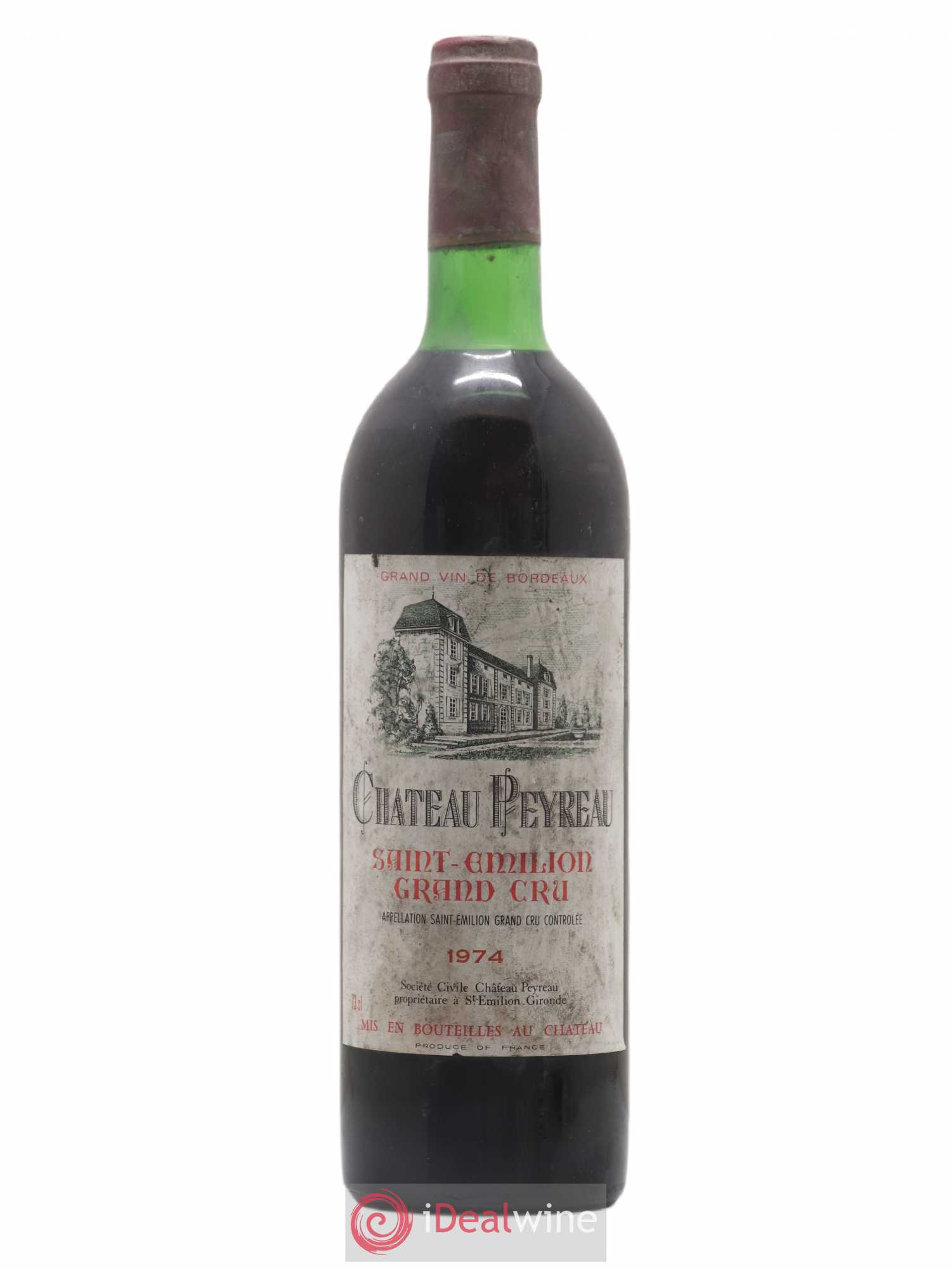 Saint-Émilion Grand Cru Château Peyrau 1974 - Posten von 1 Flasche - 0