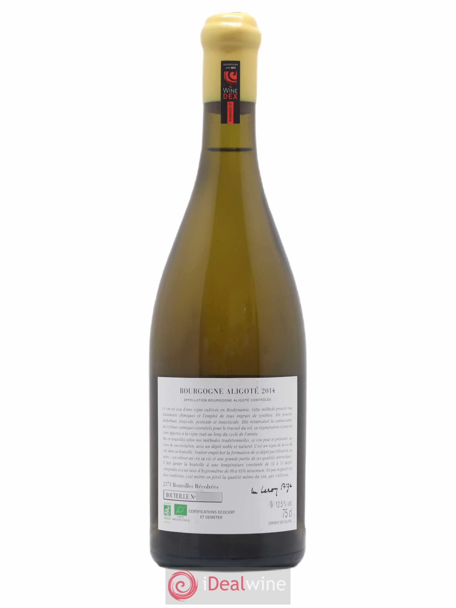 Bourgogne Aligoté Sous Chatelet d'Auvenay (Domaine) 2014 - Lot de 1 bouteille - 1