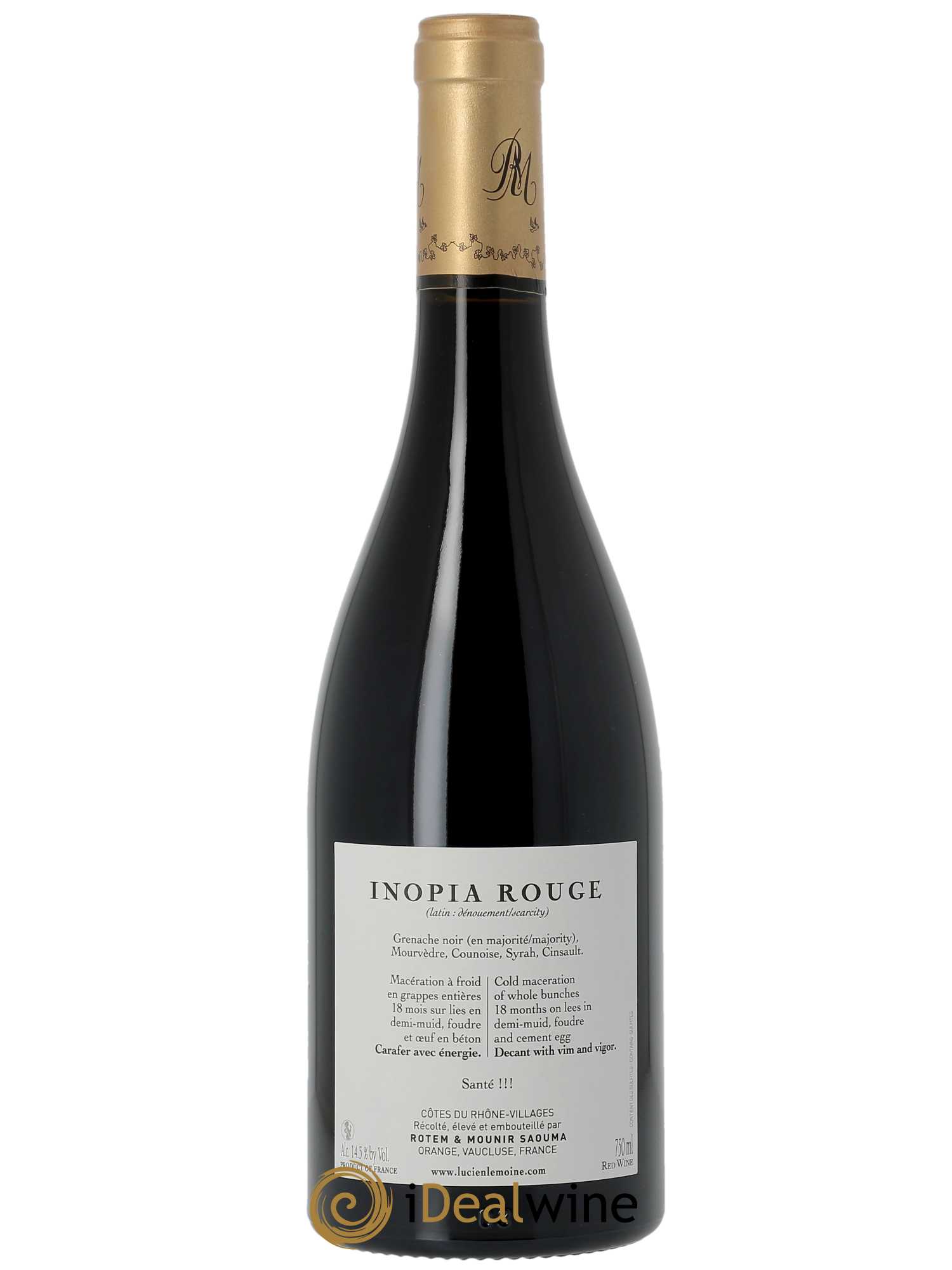 Côtes-du-Rhône Inopia Rotem & Mounir Saouma 2020 - Lot of 1 bottle - 1