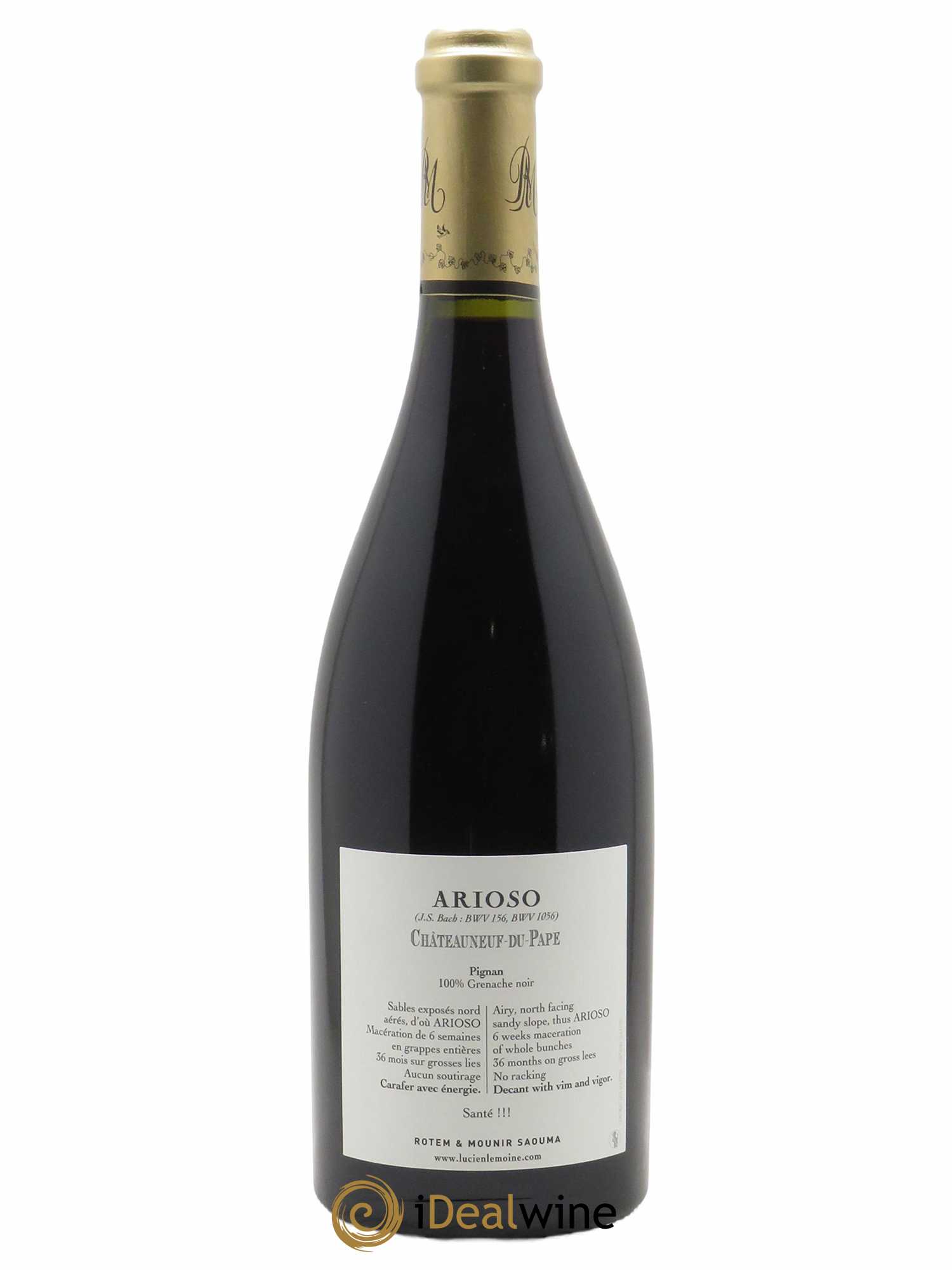 Châteauneuf-du-Pape Arioso Rotem & Mounir Saouma 2011 - Lot de 1 bouteille - 1
